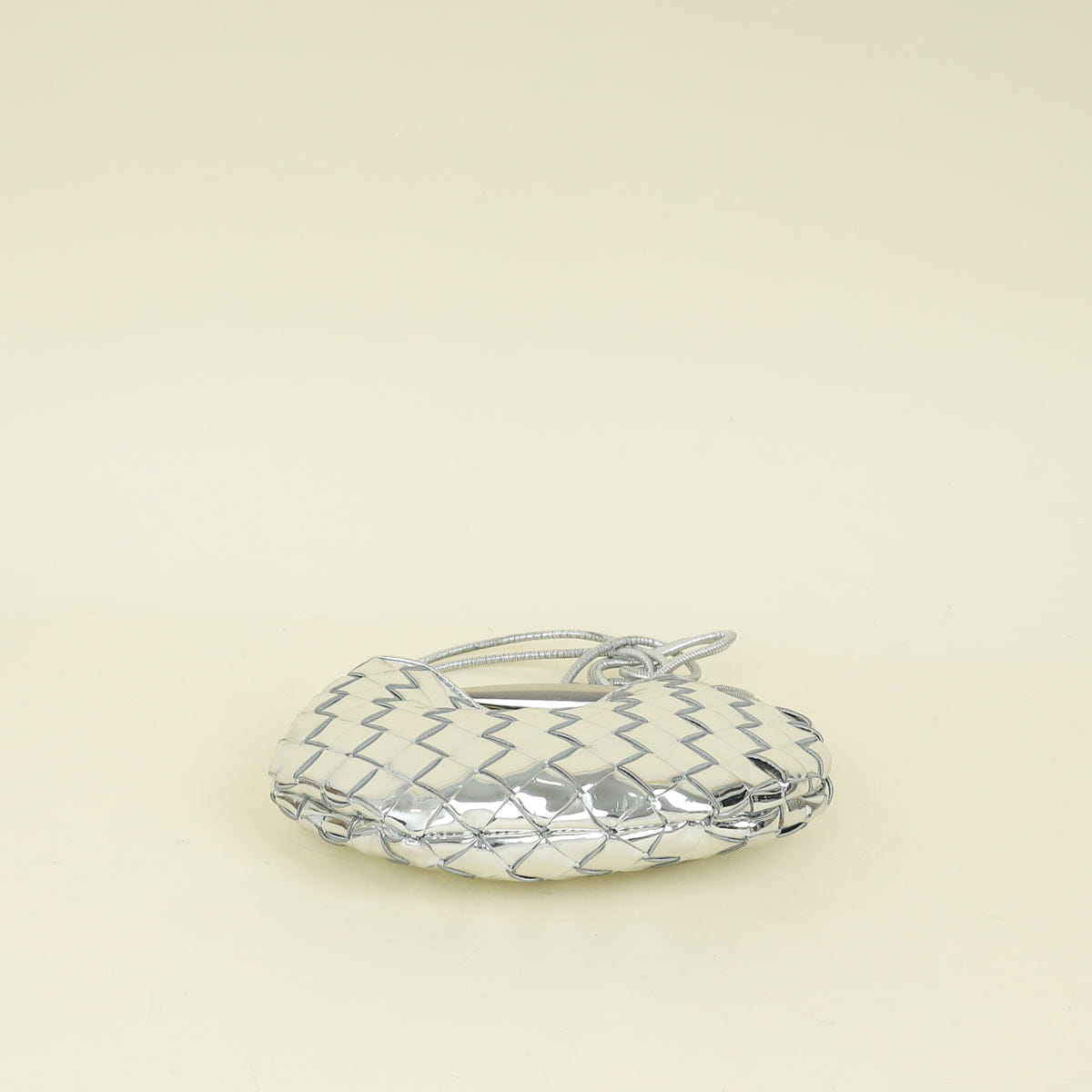 Bottega Veneta Metallic Silver Metallic Intrecciato Mini Sardine Bag