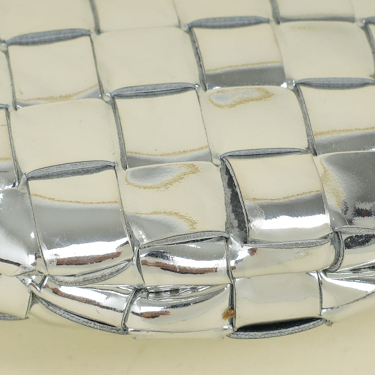 Bottega Veneta Metallic Silver Metallic Intrecciato Mini Sardine Bag