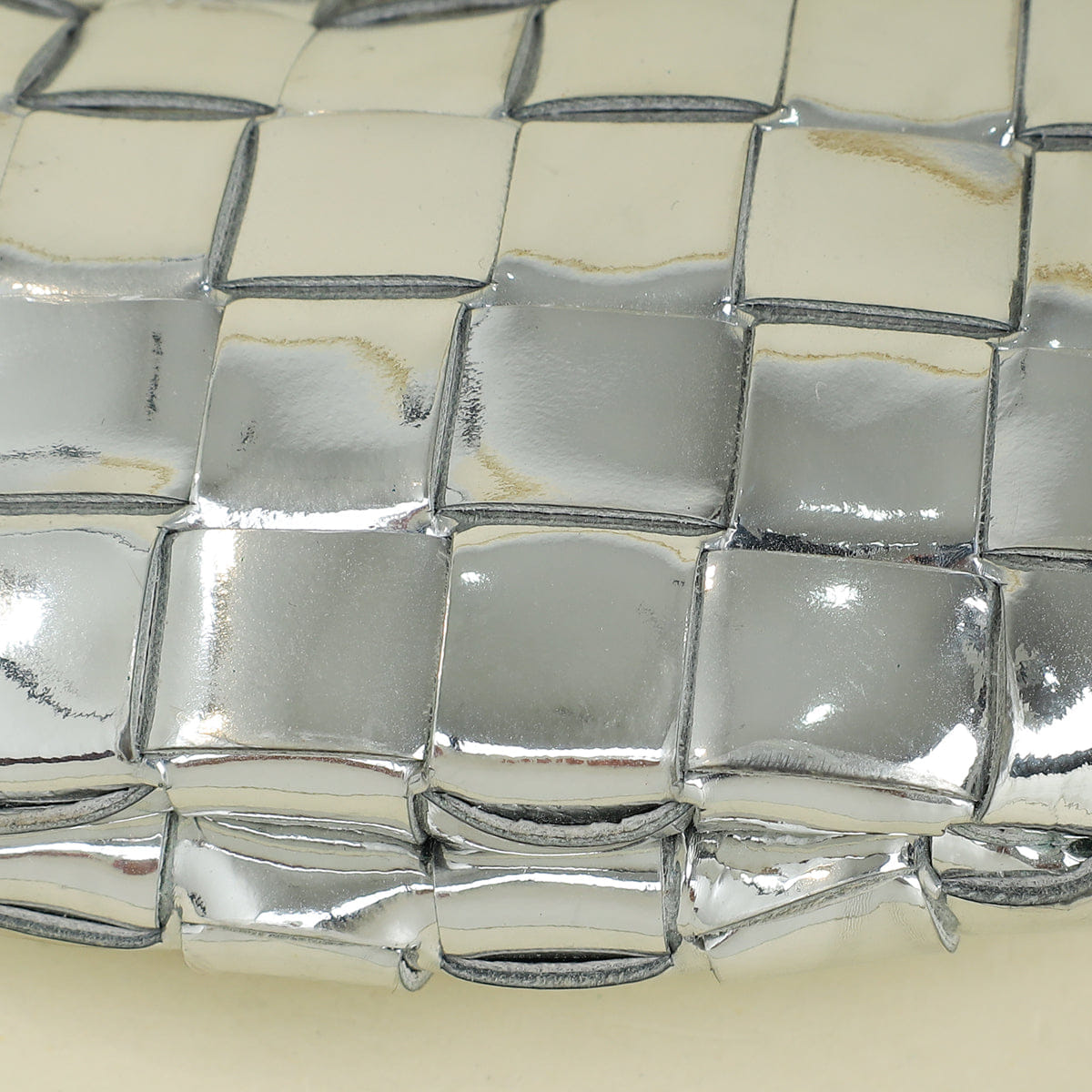 Bottega Veneta Metallic Silver Metallic Intrecciato Mini Sardine Bag