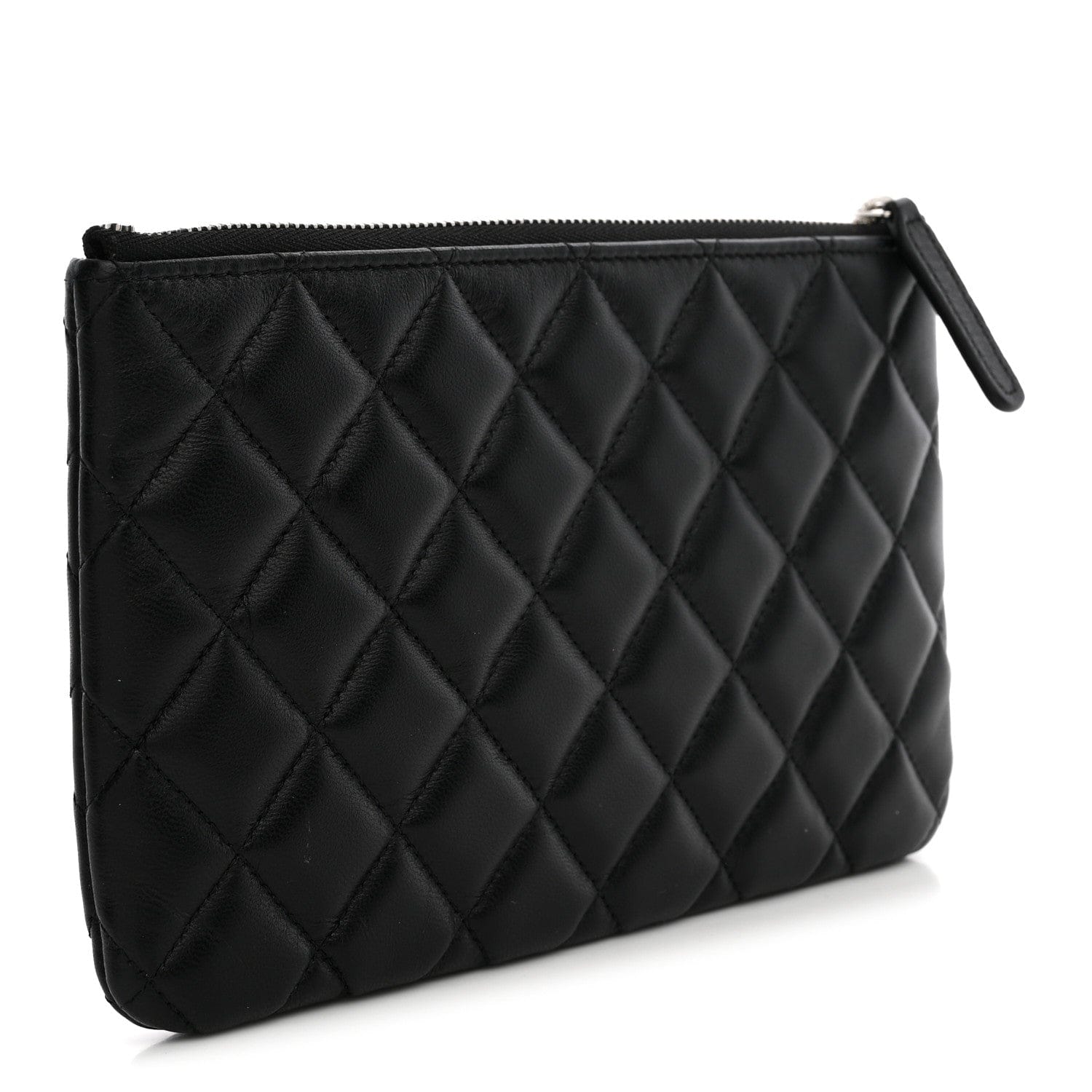 Chanel Lambskin Quilted Crystal Star Cosmetic Case Black