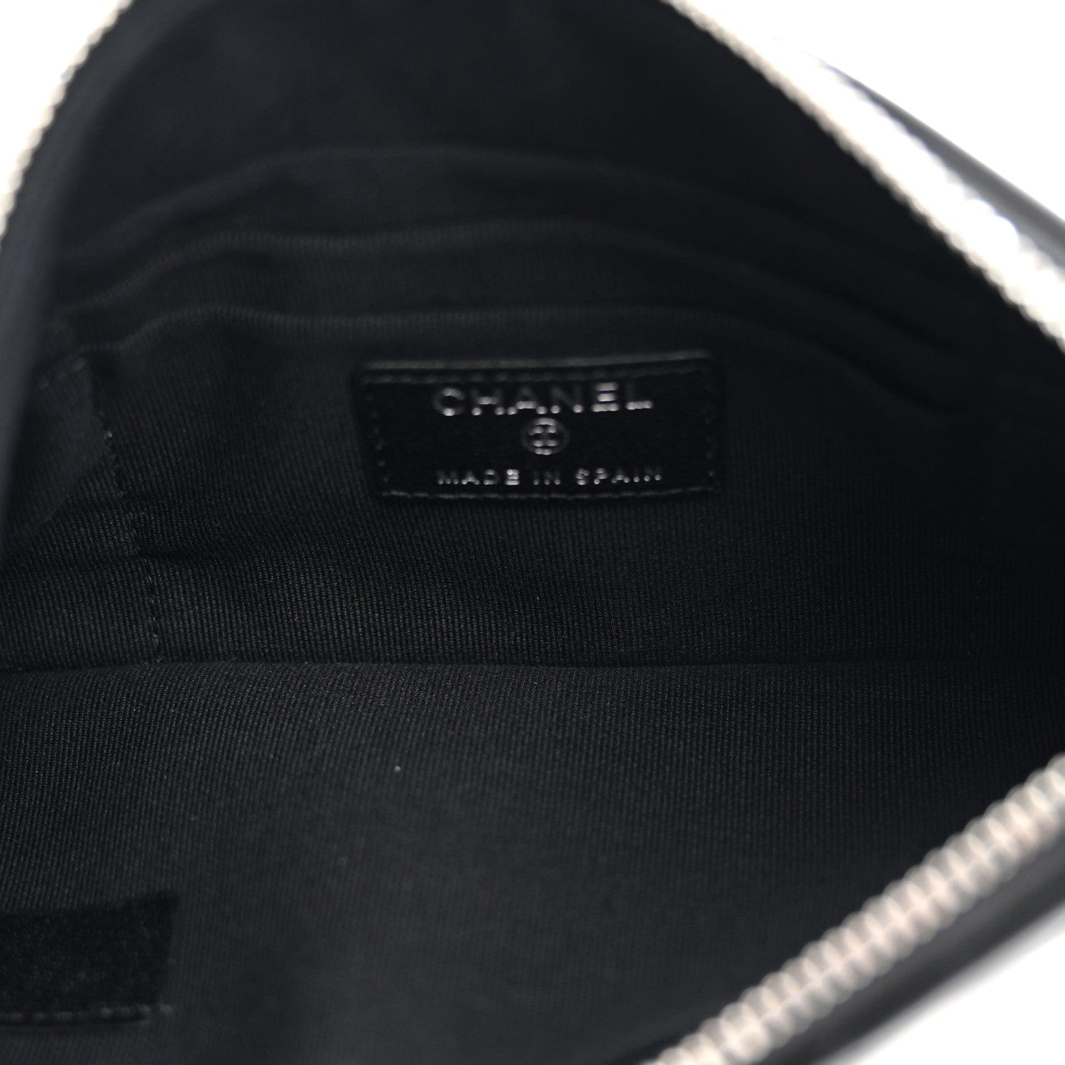 Chanel Lambskin Quilted Crystal Star Cosmetic Case Black