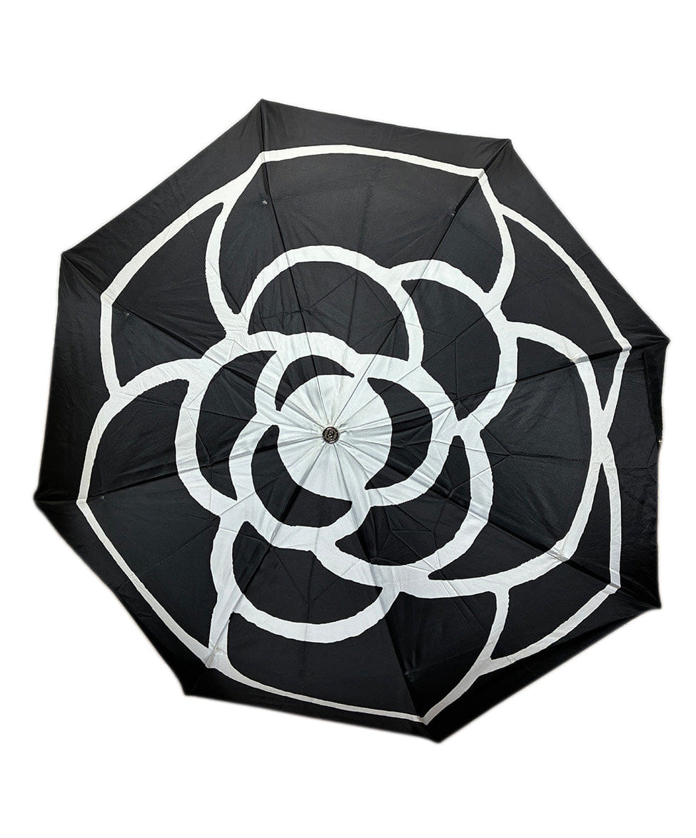 Chanel B&W Camellia Umbrella
