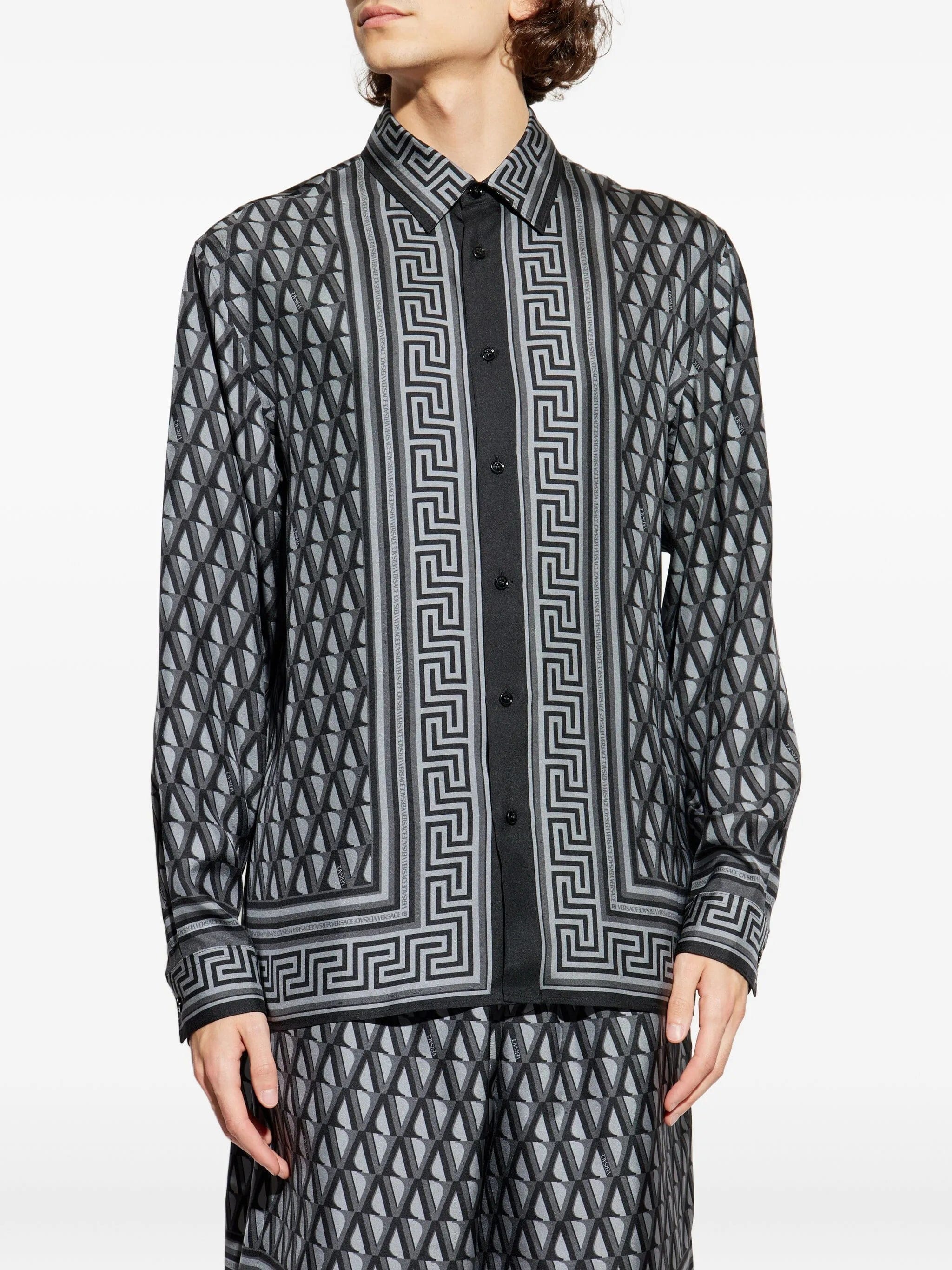 Versace geometric print shirt