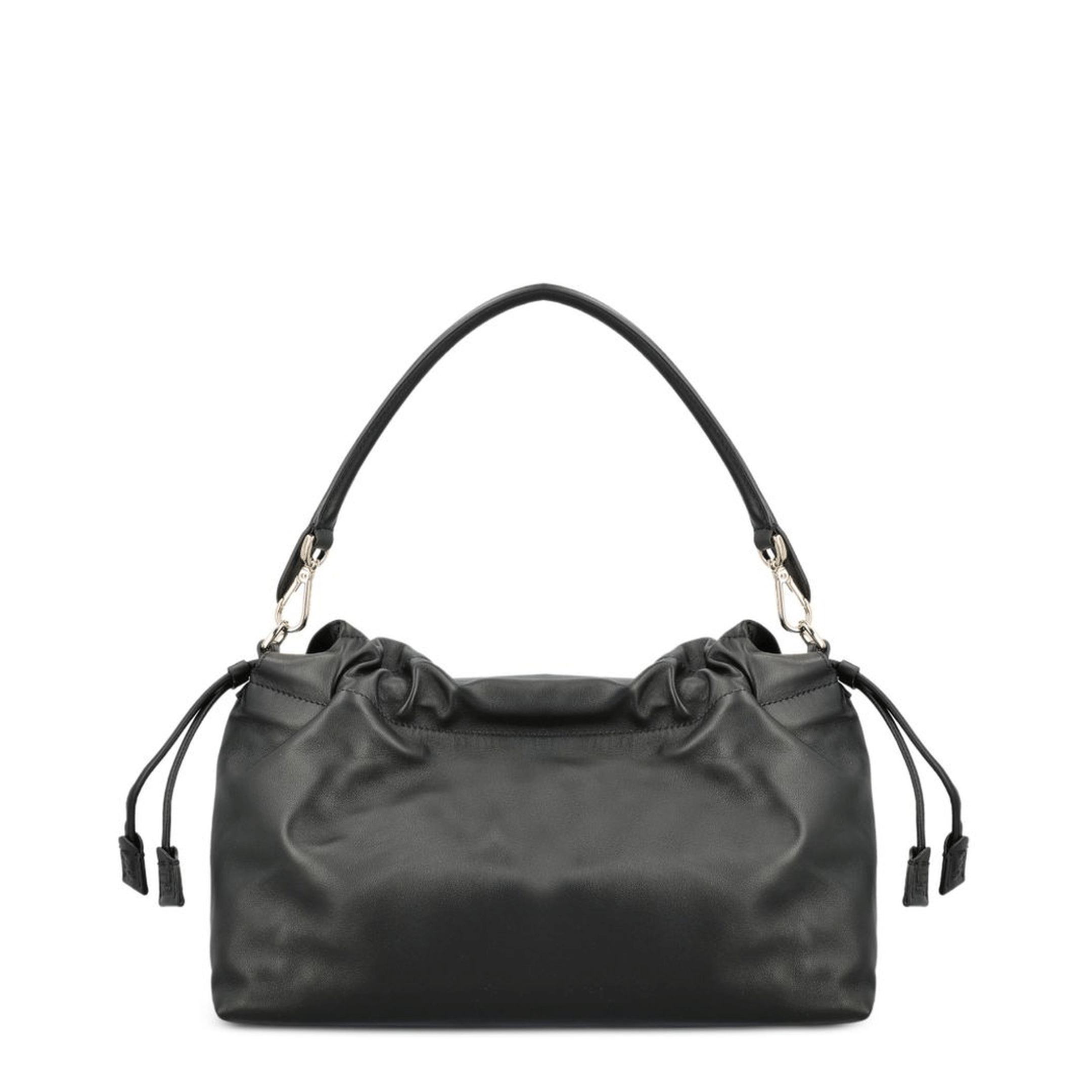 Fendi Baguette Soft Large Lamb Leather Shoulder Bag - Black