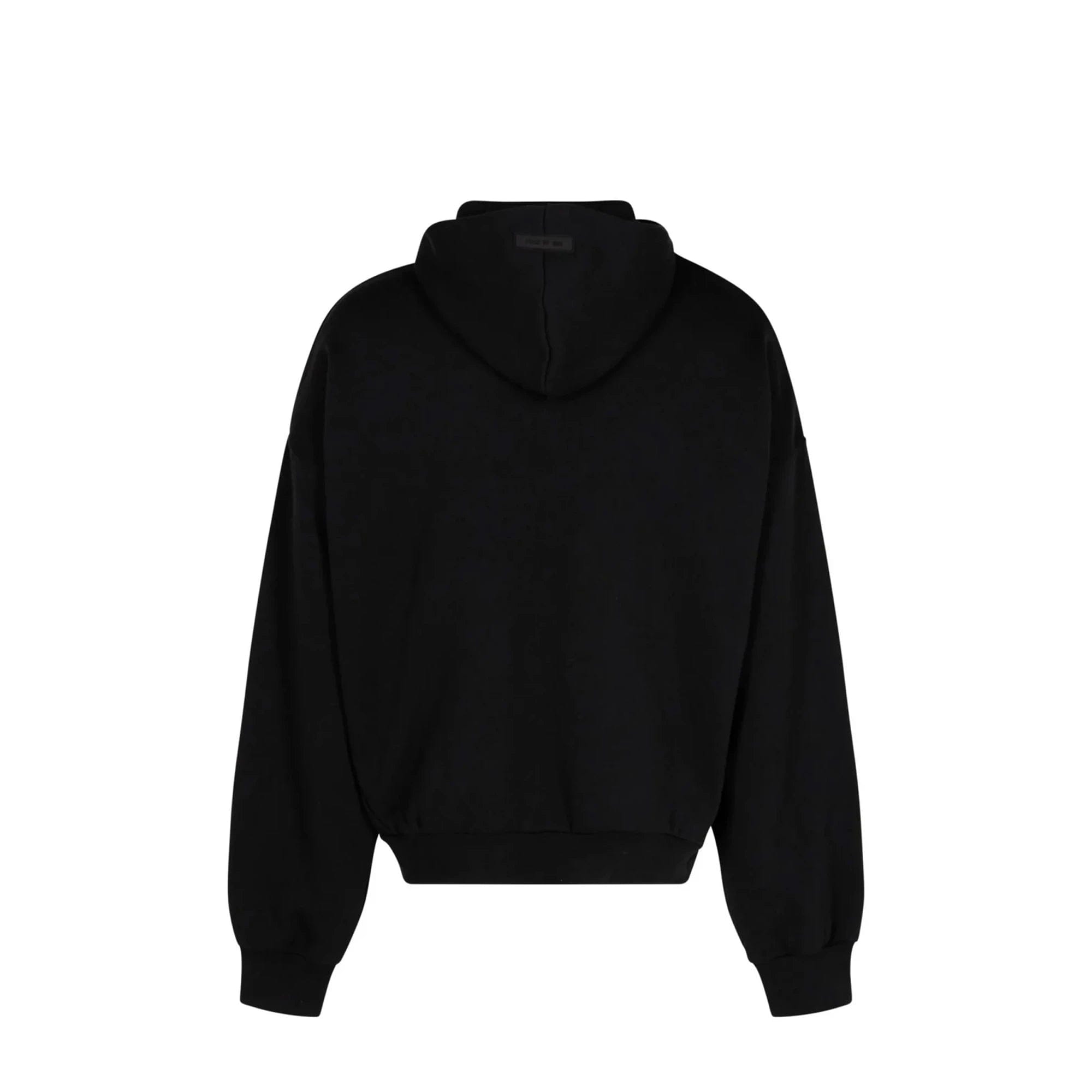 Fear of God ESSENTIALS Arch Logo Hoodie Jet Black (2023)
