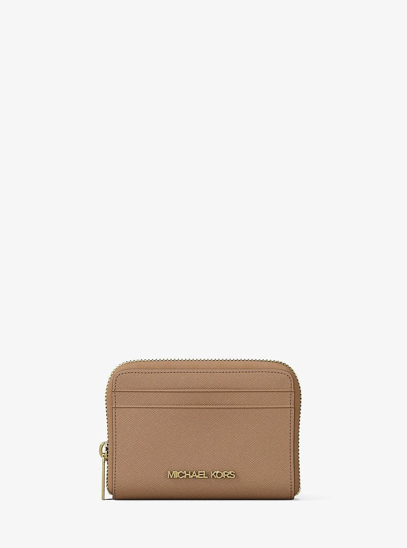 Michael Kors Jet Set Travel Medium Saffiano Leather Wallet Camel