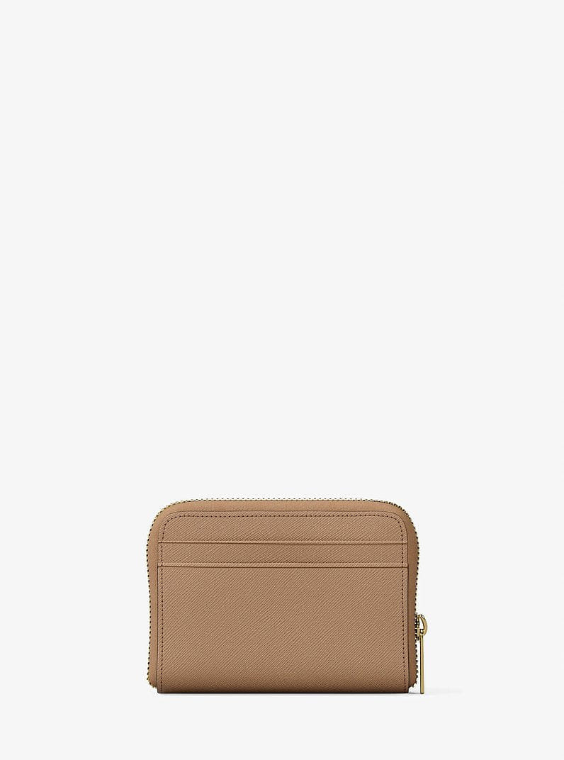 Michael Kors Jet Set Travel Medium Saffiano Leather Wallet Camel