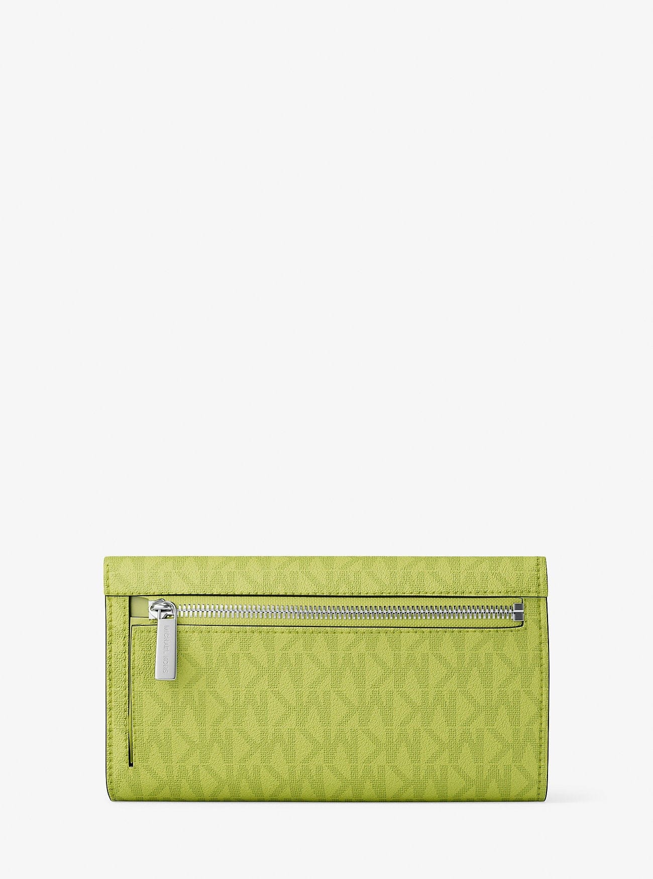 Michael Kors Jet Set Large Signature Logo Tri - Fold Wallet Lime