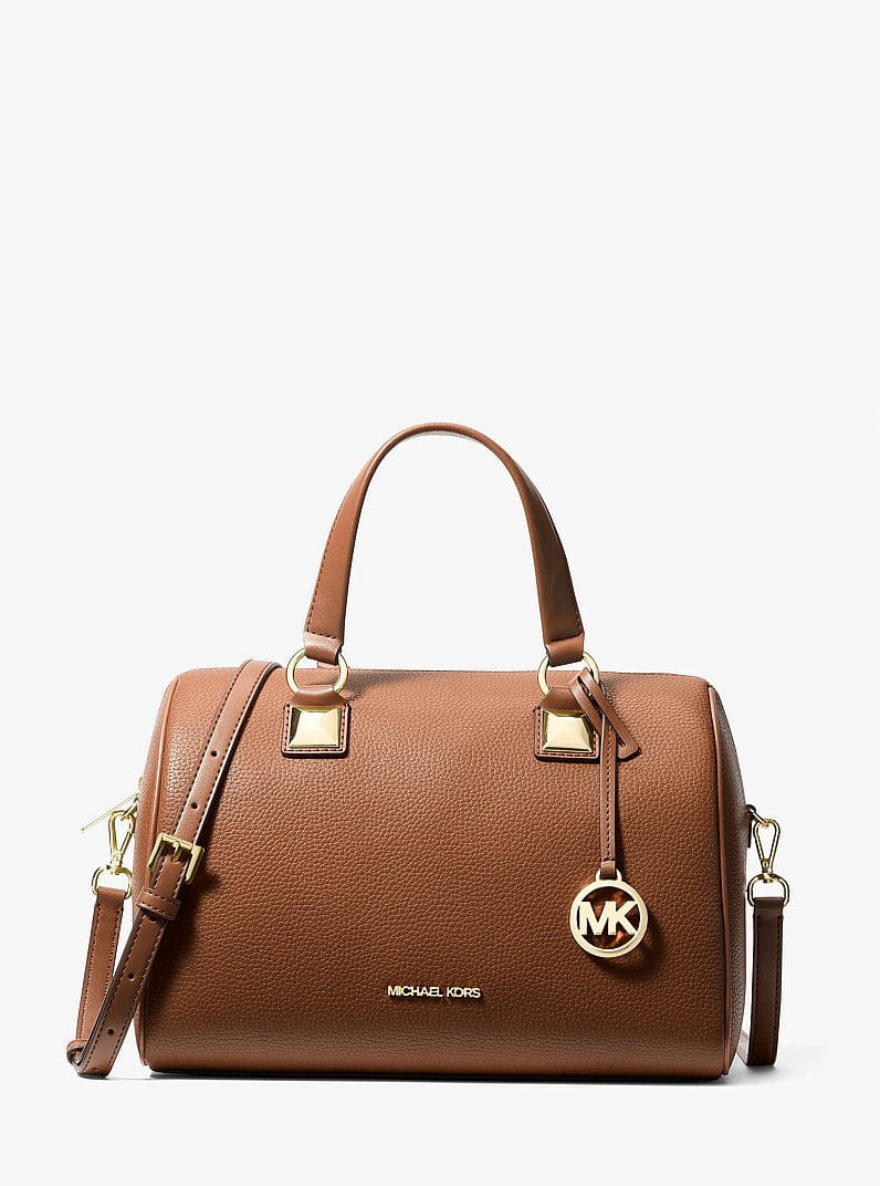 Michael Kors Grayson Medium Pebbled Leather Duffel Bag Luggage