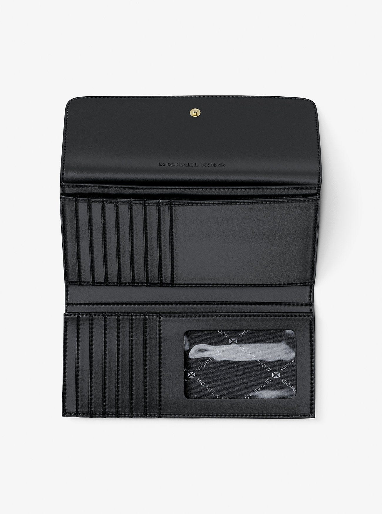 Michael Kors Jet Set Large Logo Trifold Wallet Black