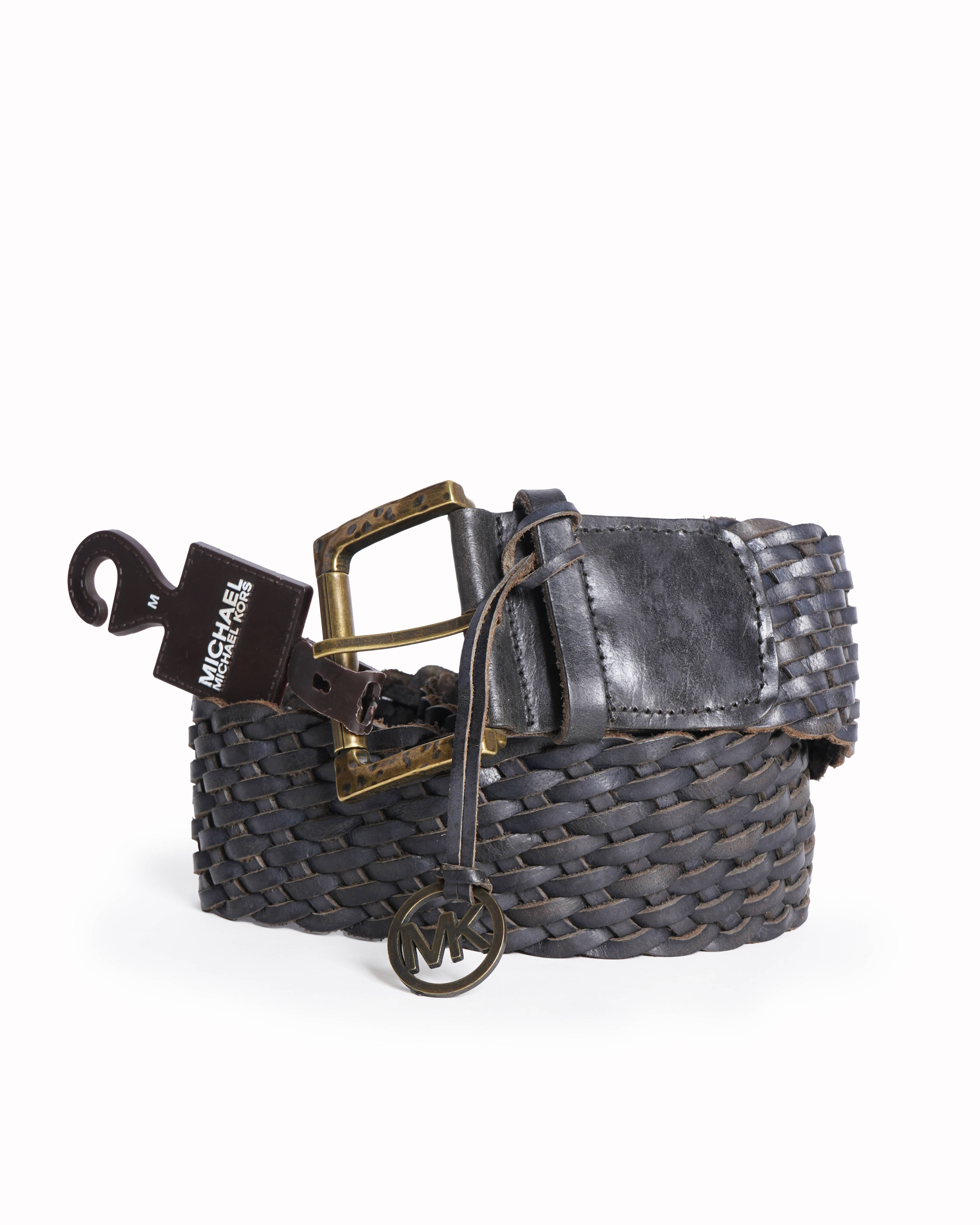 Michael Kors Braided Leather Belt