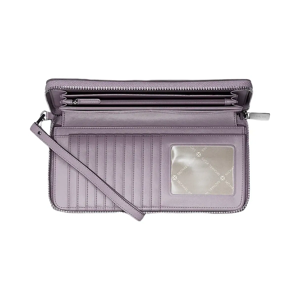 Michael Kors Large Pebbled Leather Continental Wallet Lilac