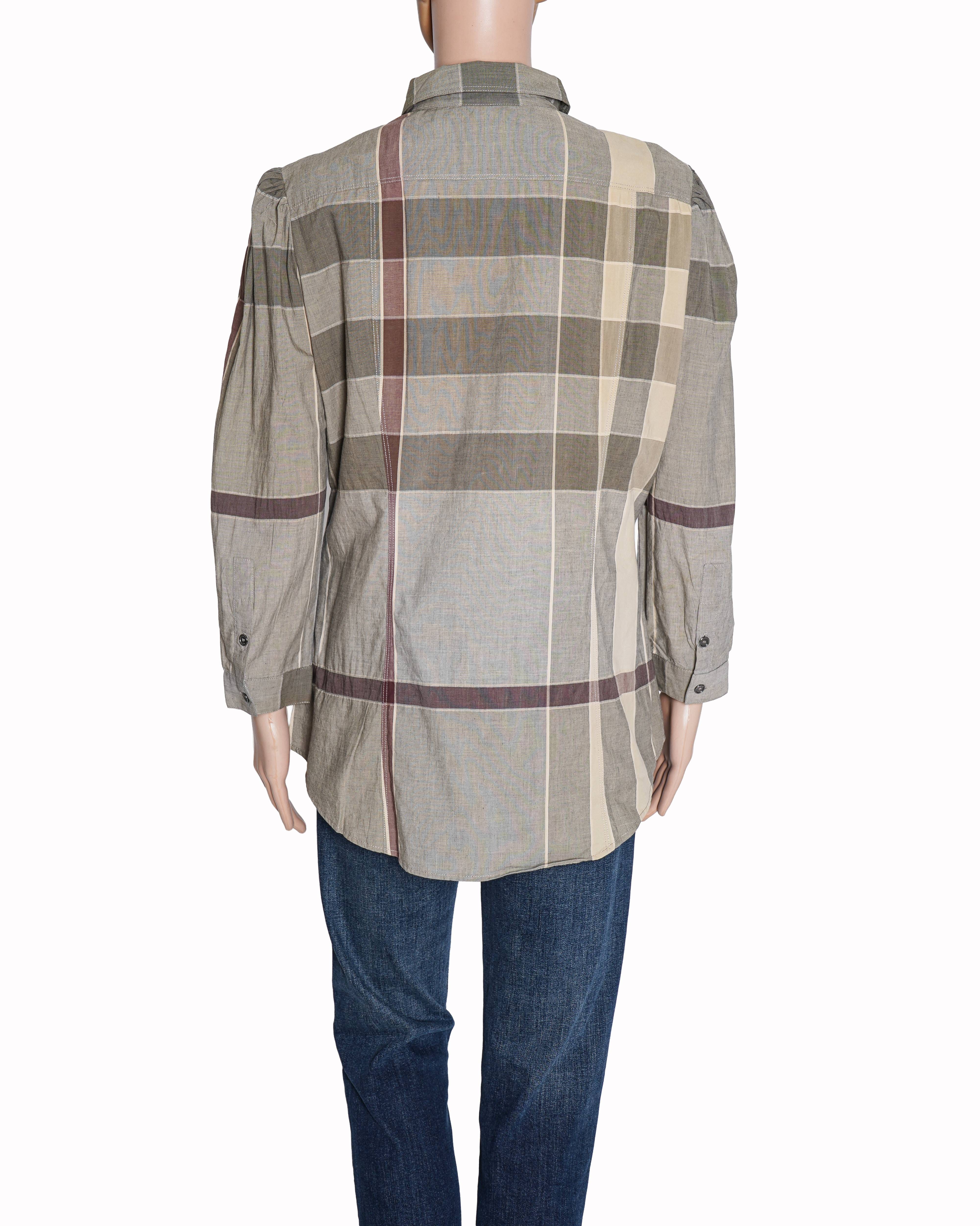 Burberry Women's Checkered Button Down Shirt