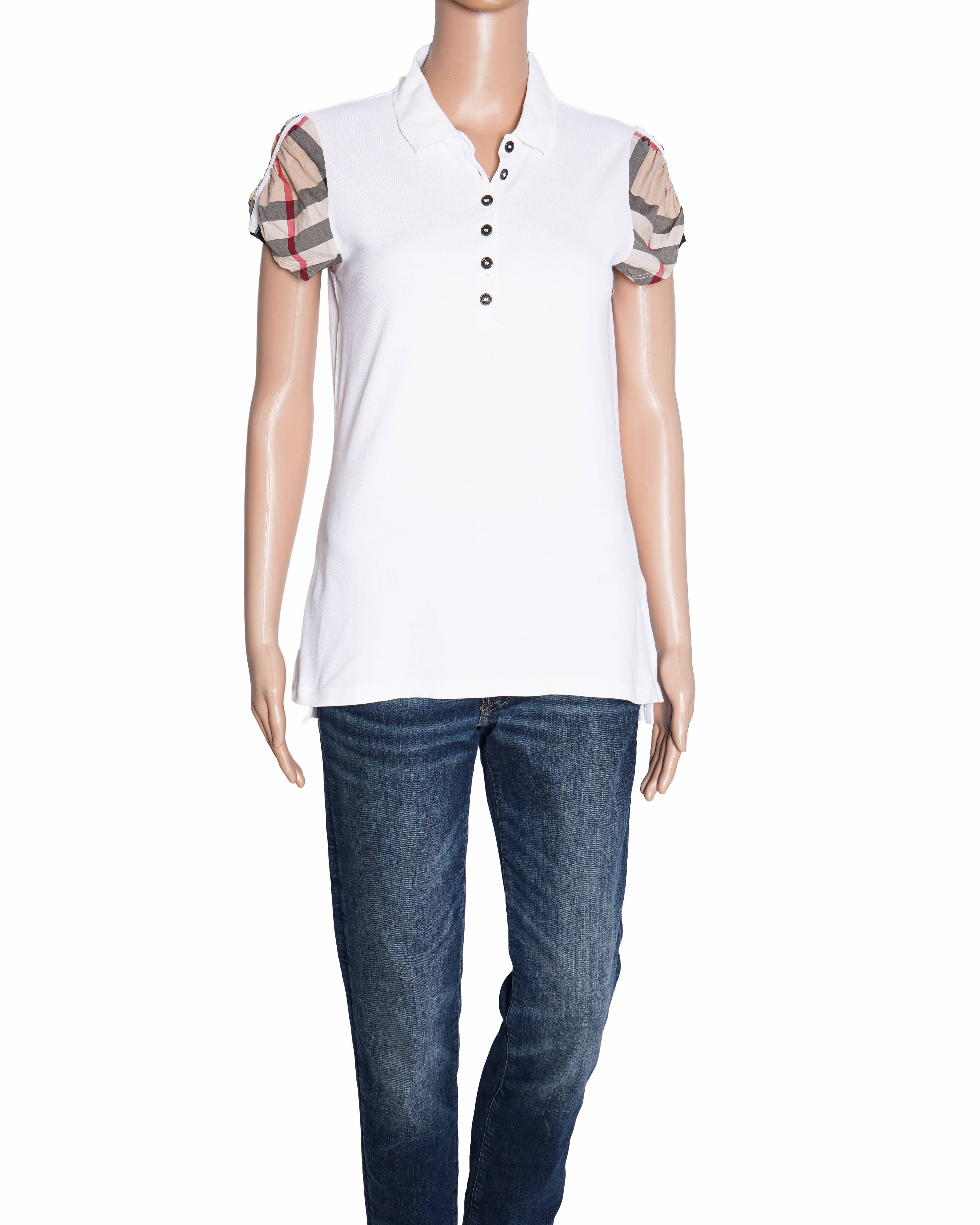 Burberry Signature Check - Sleeve Polo T - Shirt