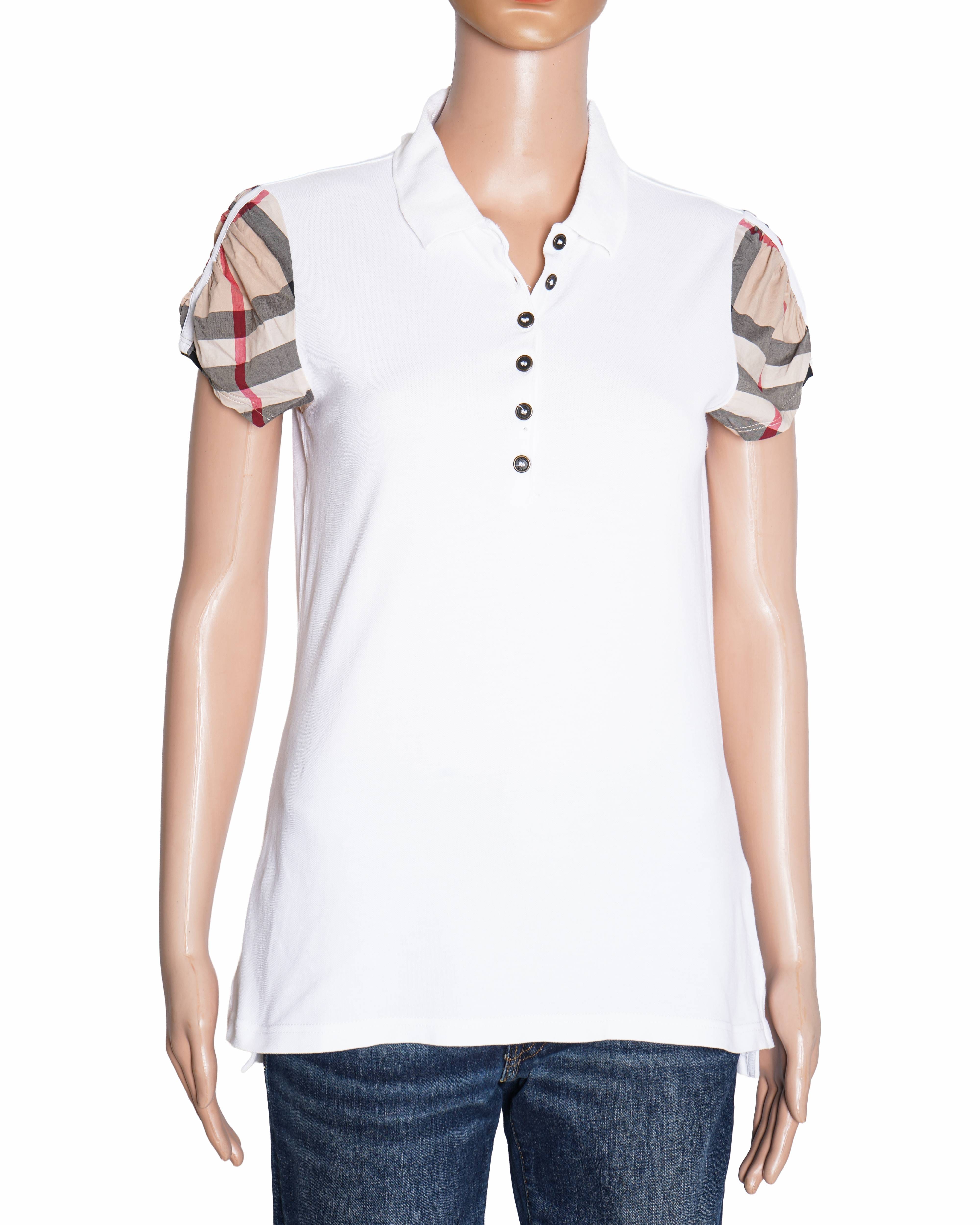 Burberry Signature Check - Sleeve Polo T - Shirt