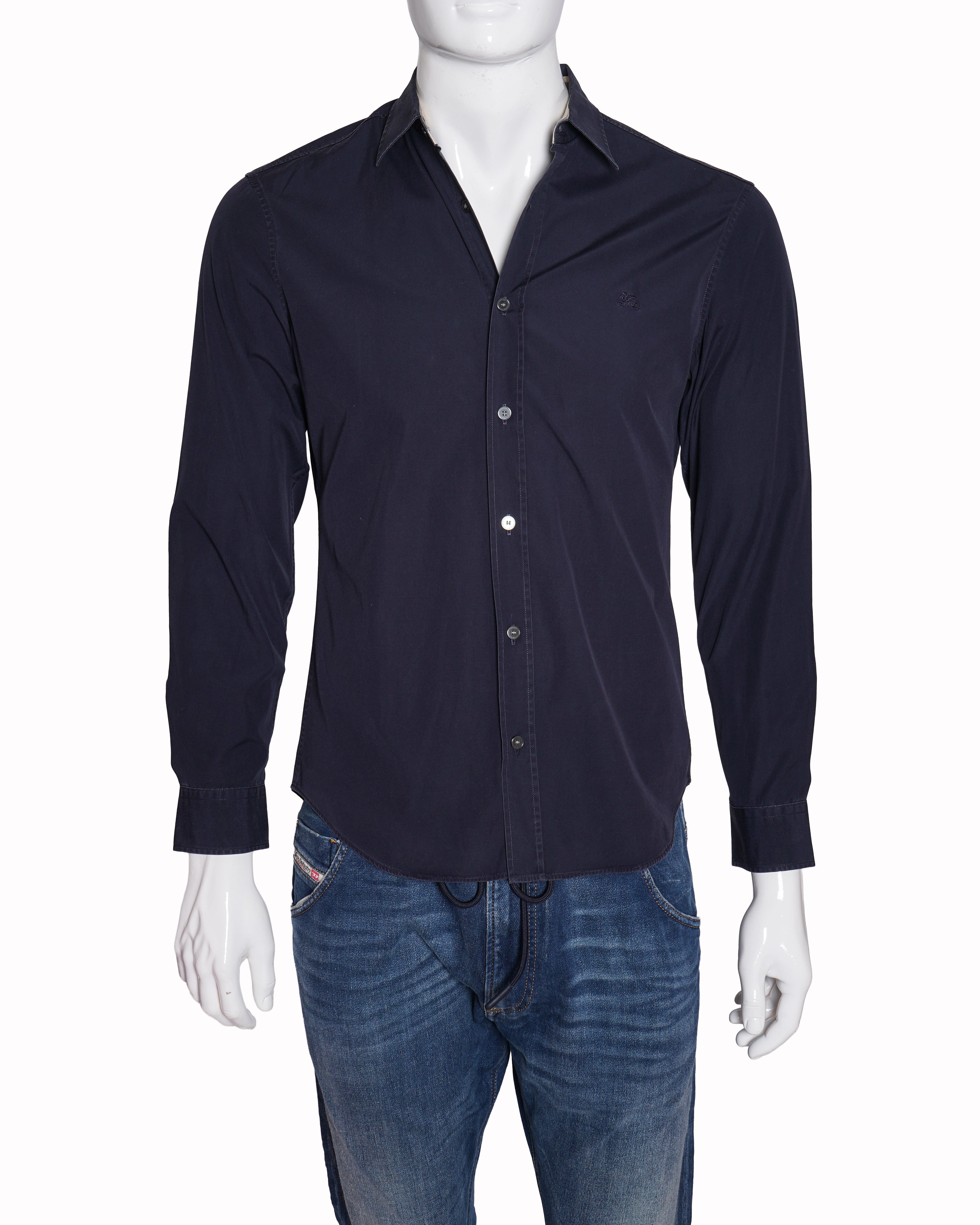 Burberry Navy Blue Full - Sleeve Shirt