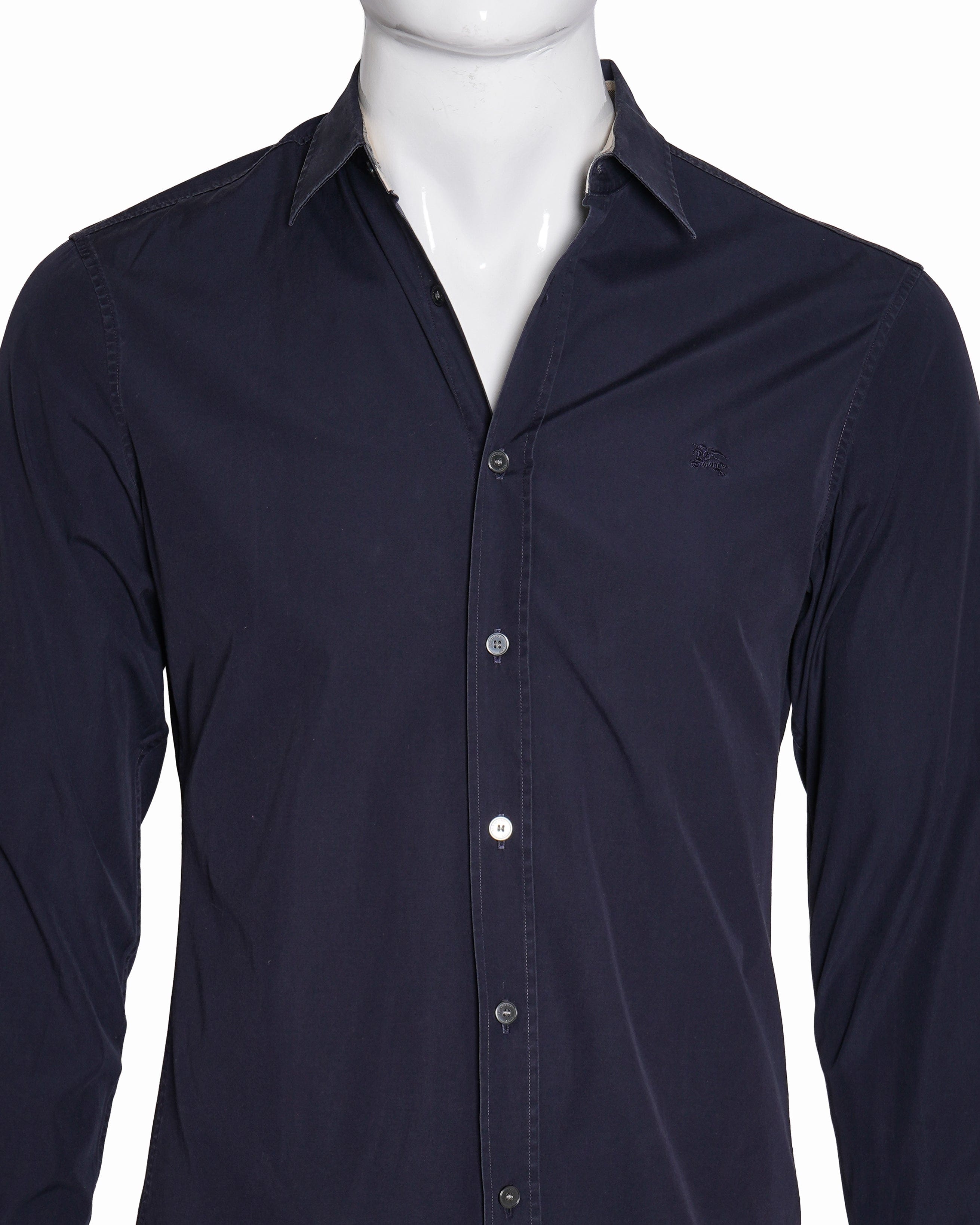 Burberry Navy Blue Full - Sleeve Shirt