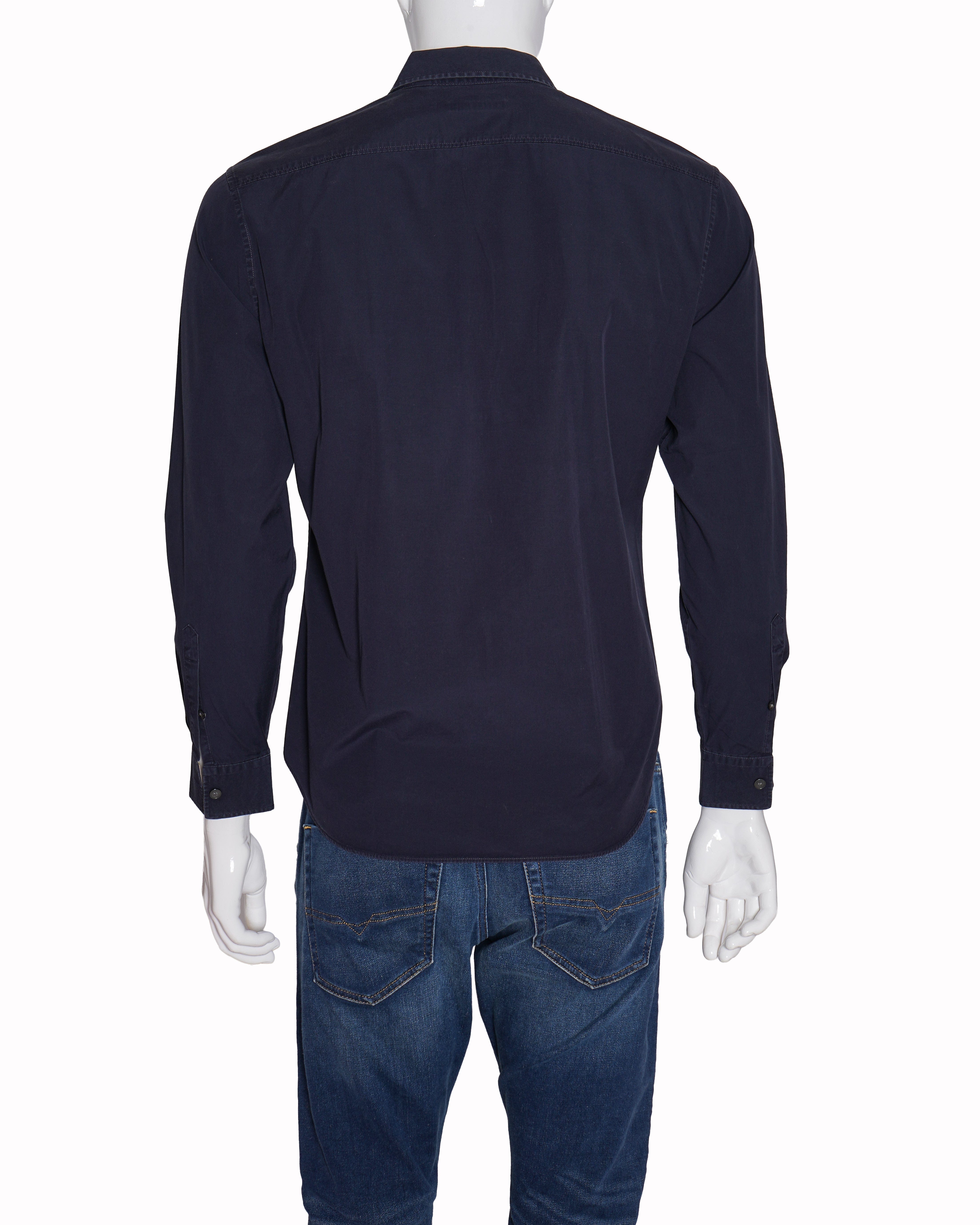 Burberry Navy Blue Full - Sleeve Shirt
