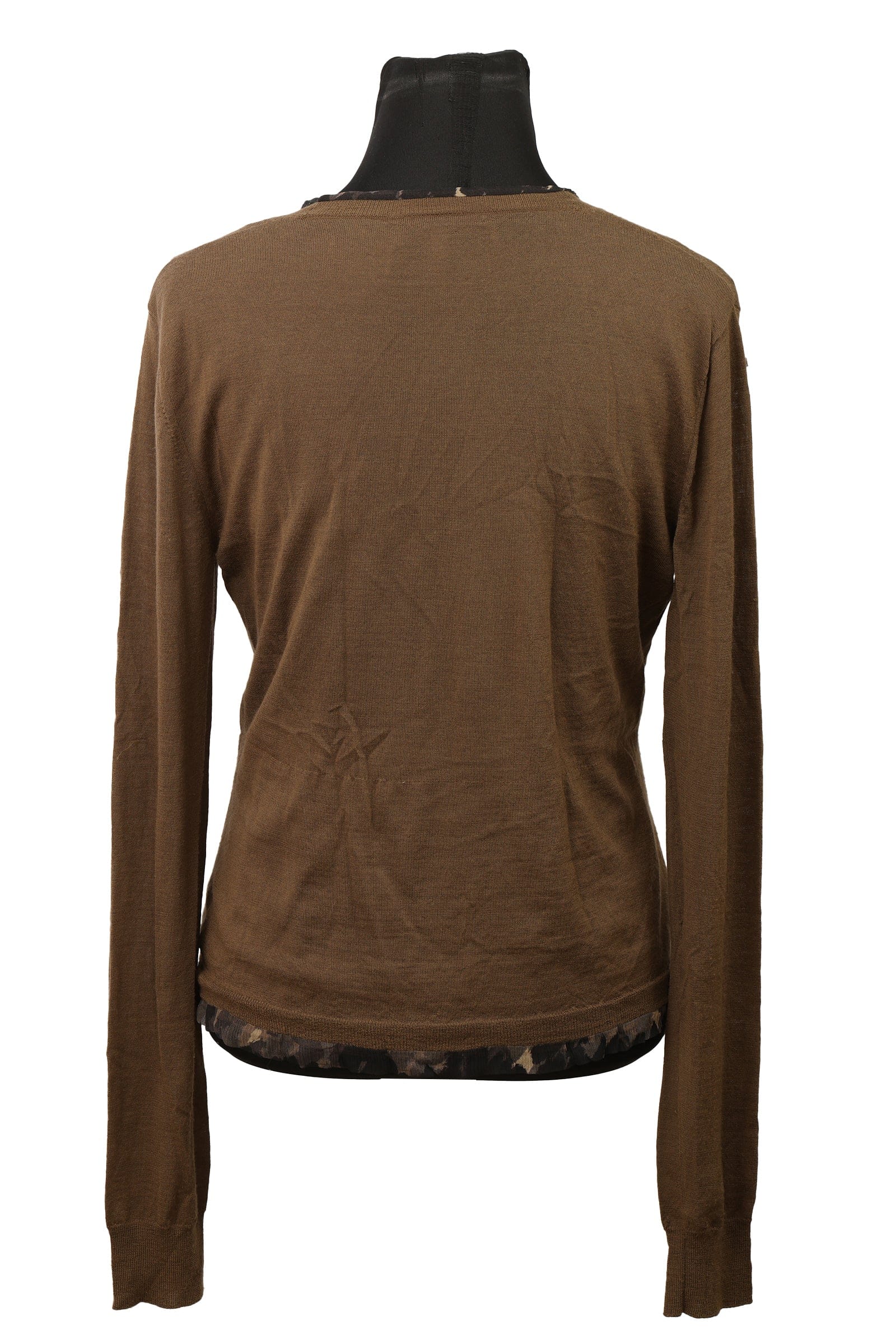 Burberry Size Small Brown V - Neck Cardigan