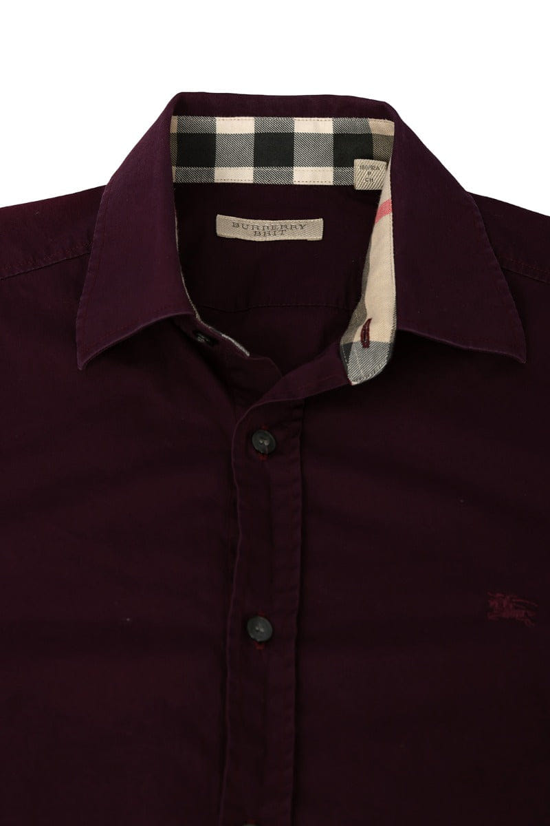 Burberry Brit Size - S Nova Check Maroon Button Up Shirt