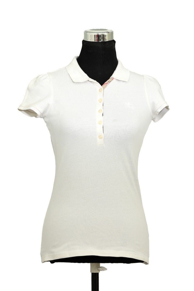 Burberry Size Xs White Polo T-Shirt