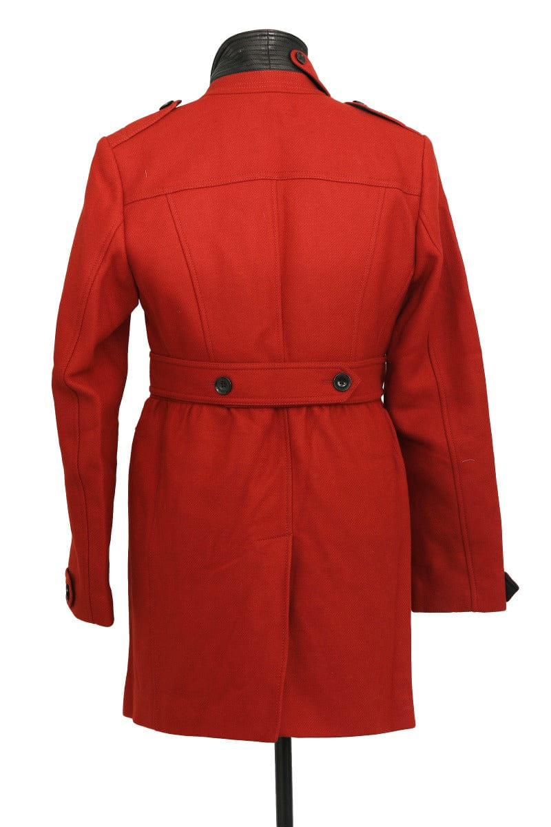 Burberry Size M - L Brit Woolen Long Orange Rust Coat