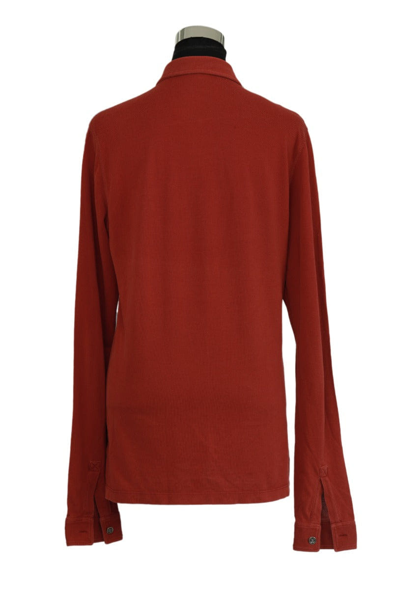 Burberry Size M Red Polo Classic Full Sleeved T-Shirt