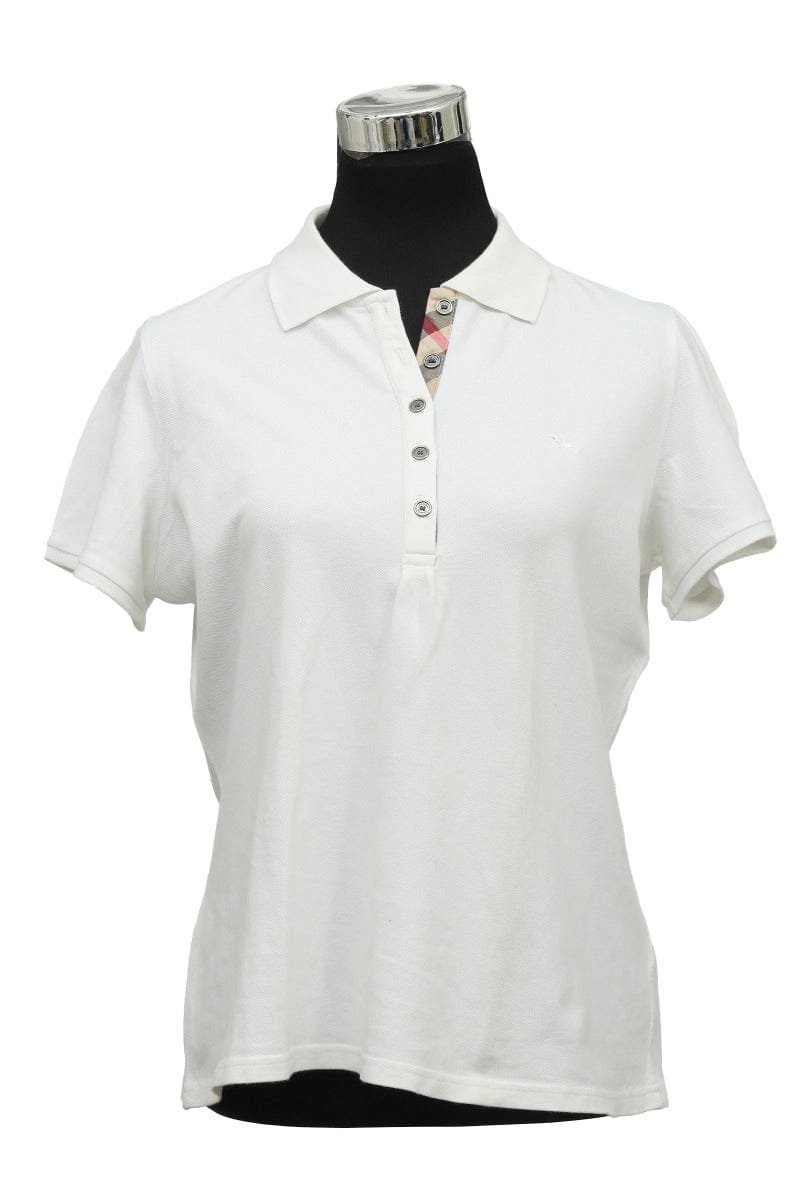 Burberry Size Xl White Polo T-Shirt