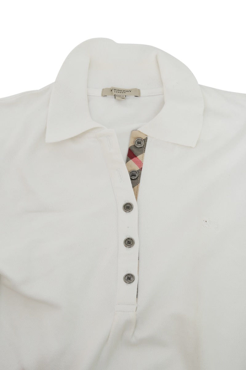 Burberry Size Xl White Polo T-Shirt