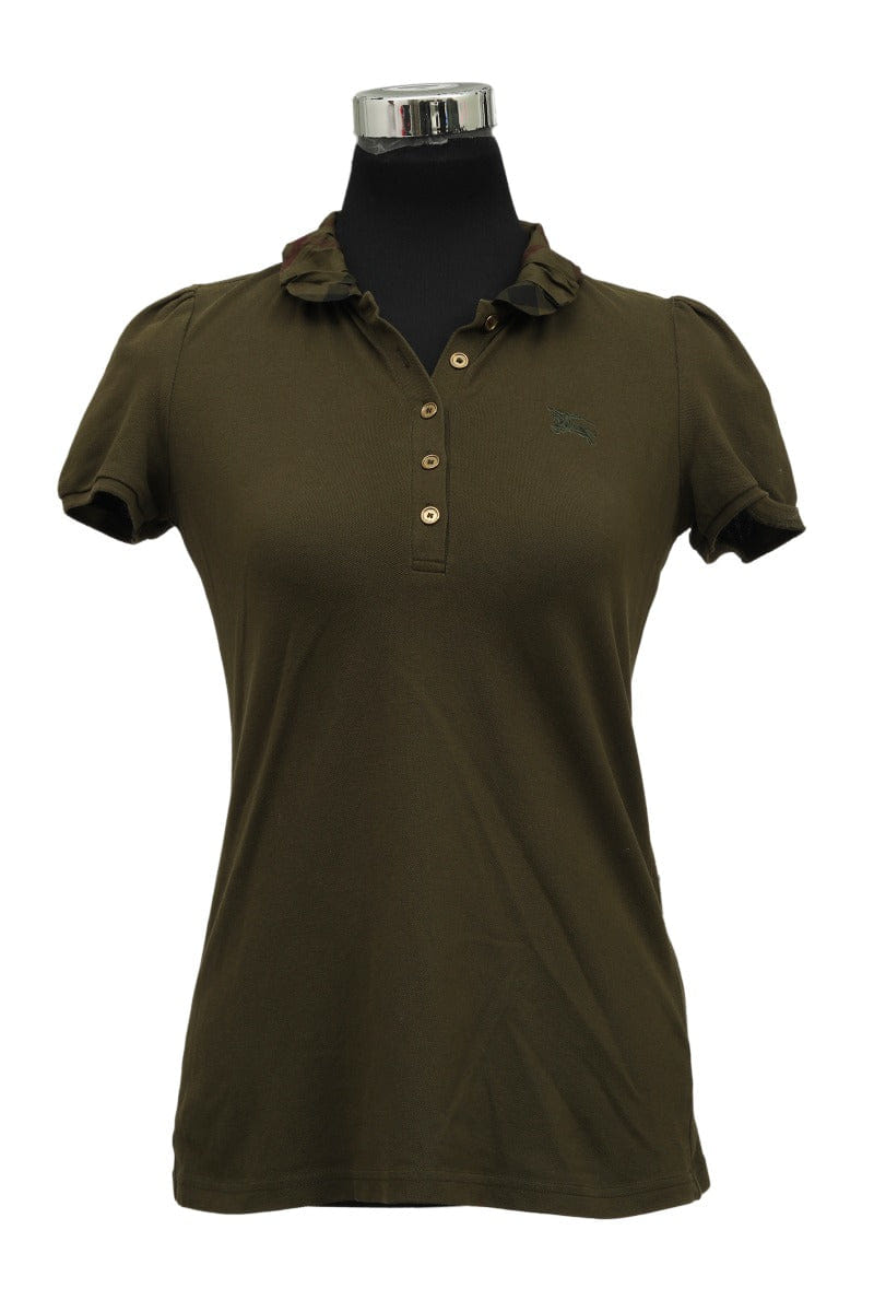 Burberry Size S Military Green Polo T-Shirt