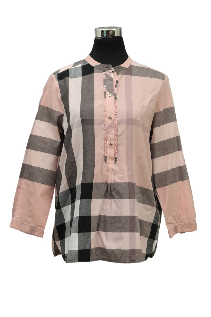 Burberry Size M - L Front Placket Pink Shirt