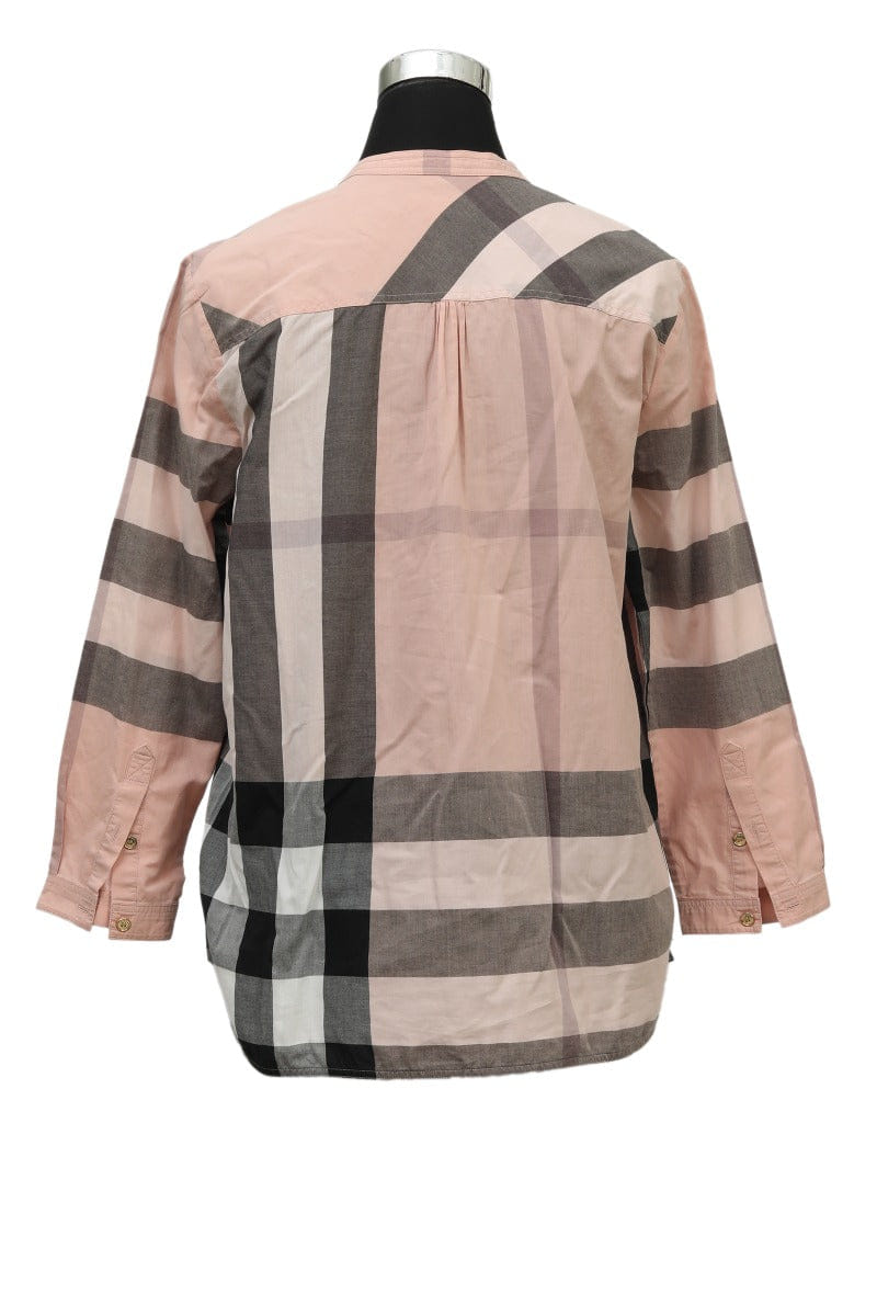 Burberry Size M - L Front Placket Pink Shirt