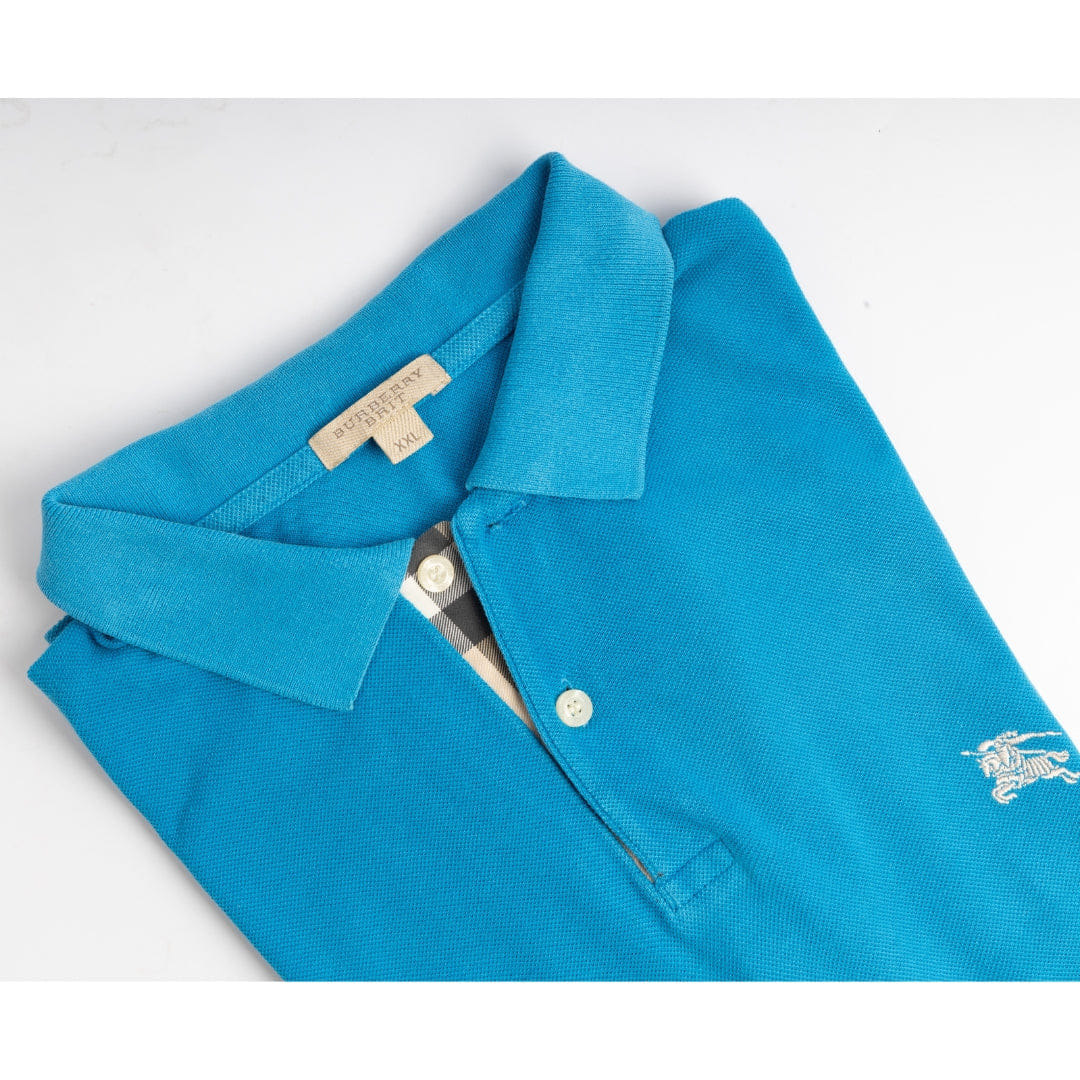 Burberry V - Neck Short Sleeve Polo Shirt