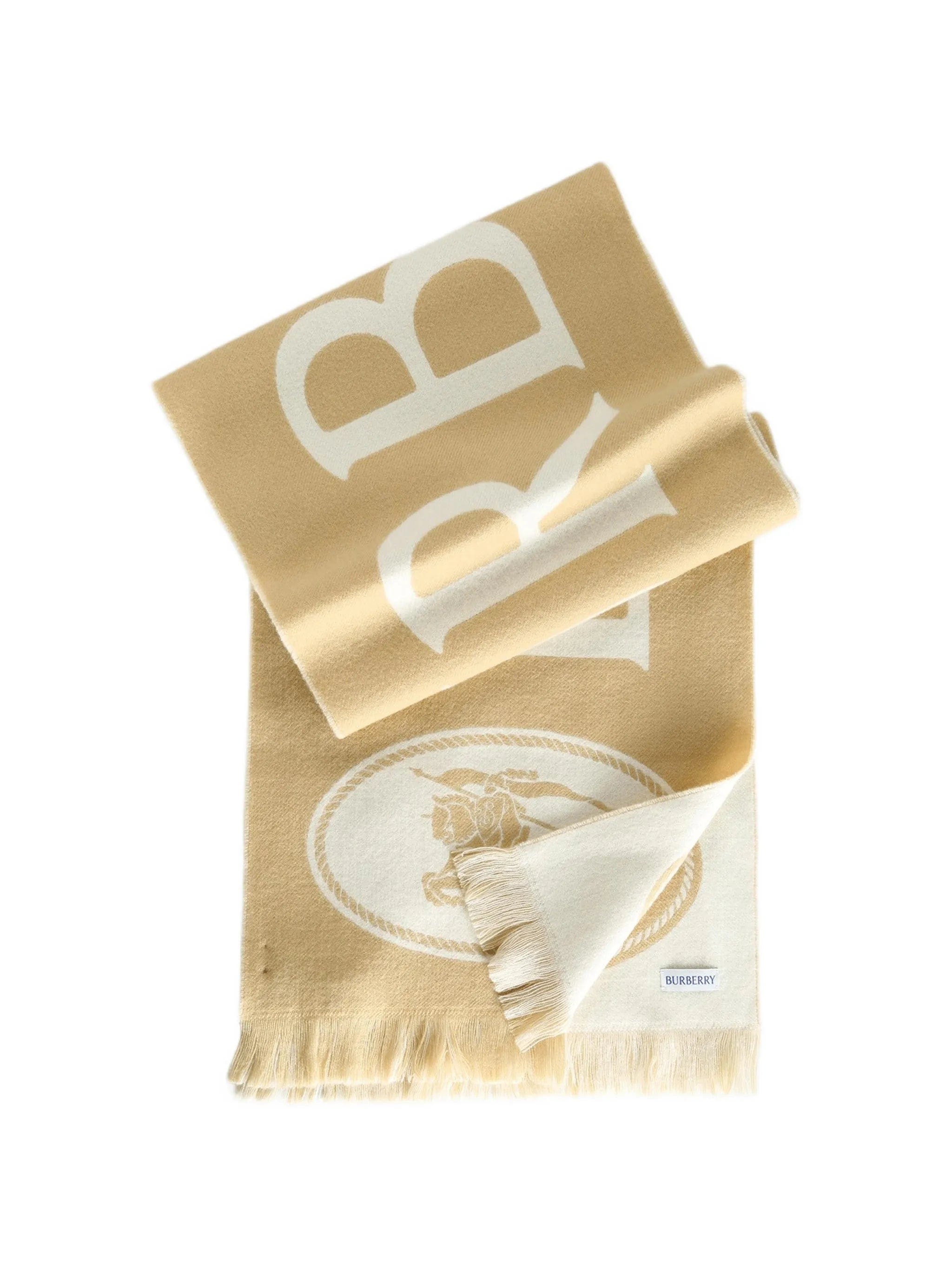 Burberry logo wool scarf