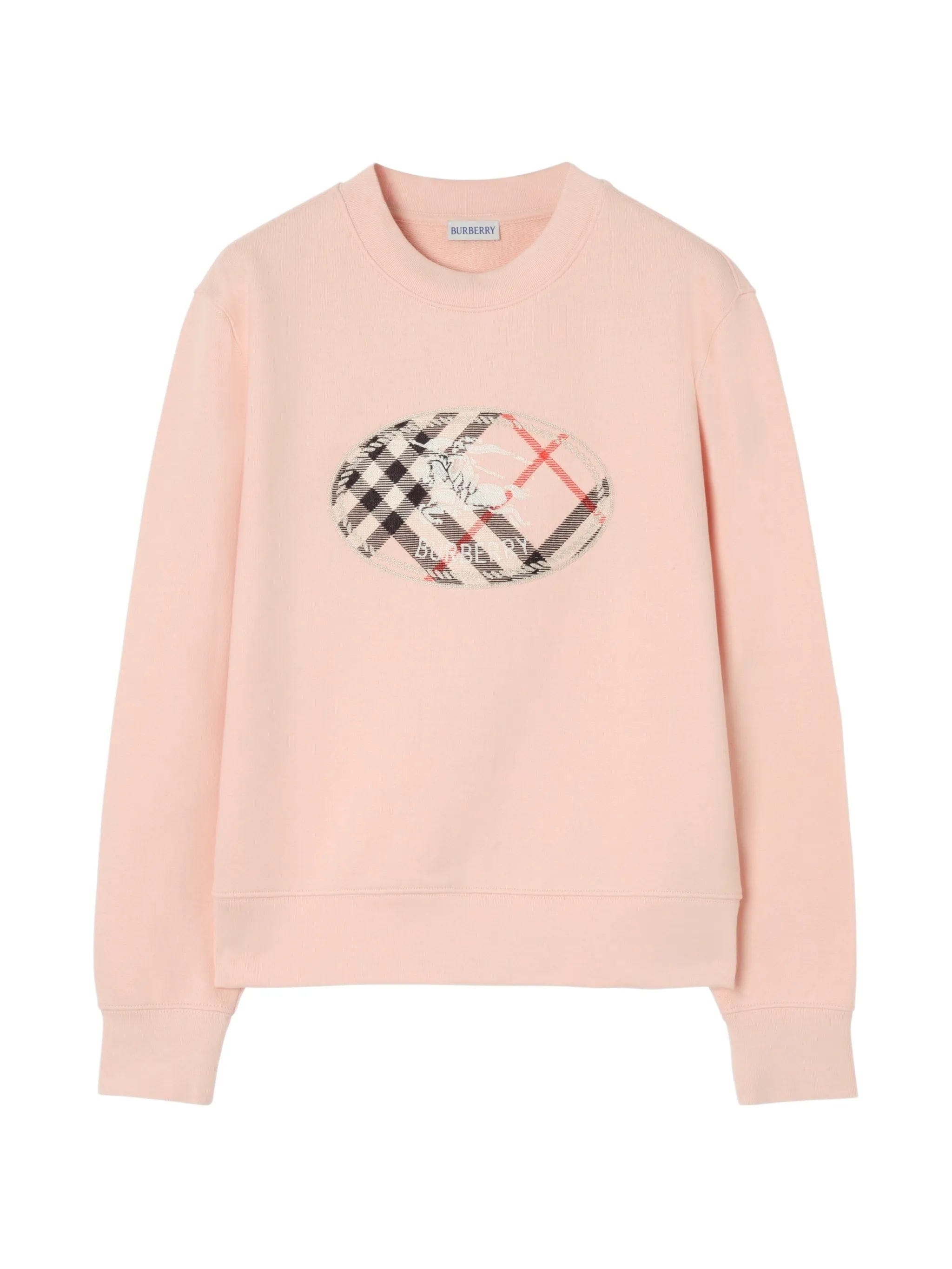 Burberry Check Knight stamp cotton sweatshirt