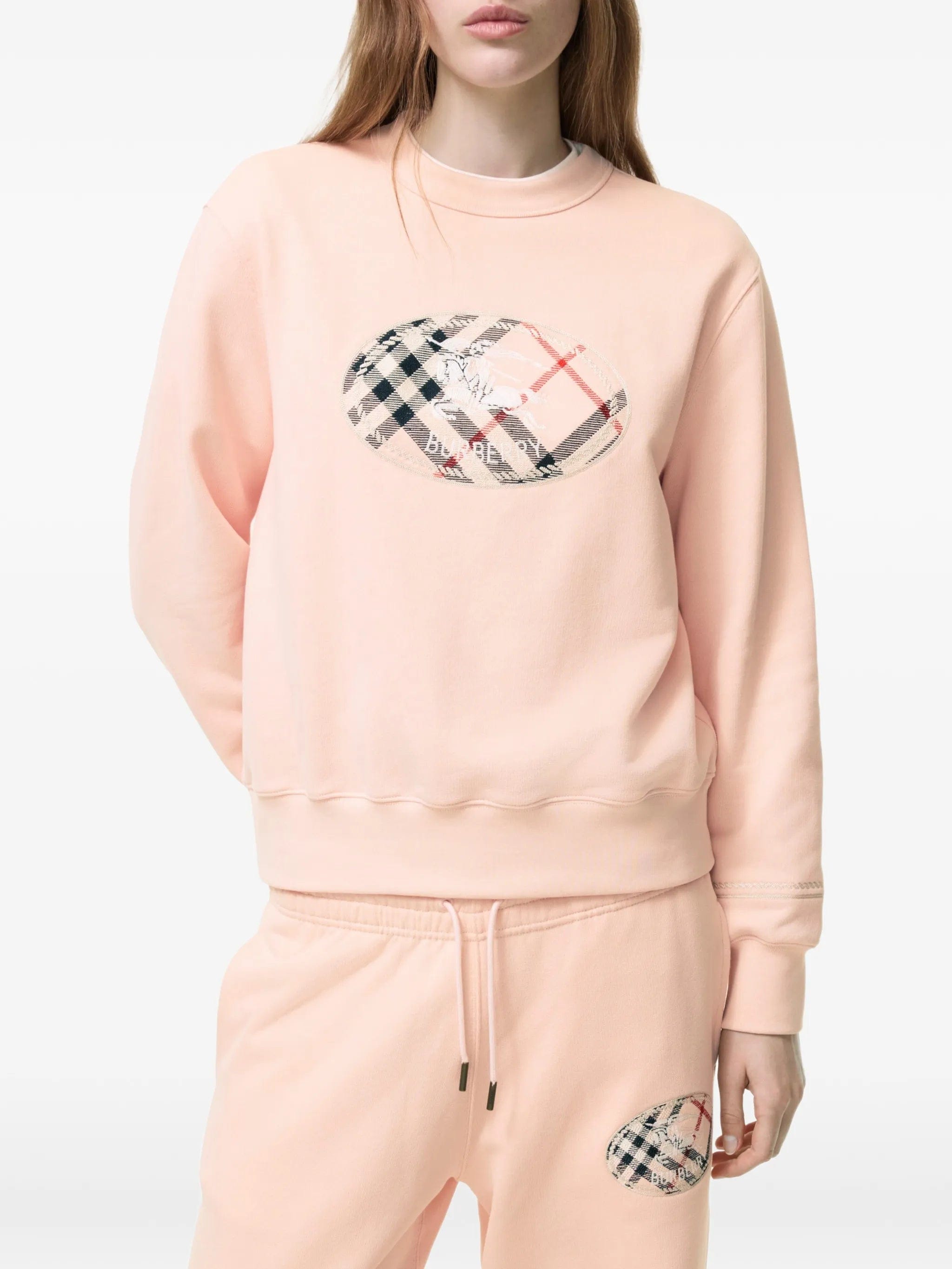 Burberry Check Knight stamp cotton sweatshirt