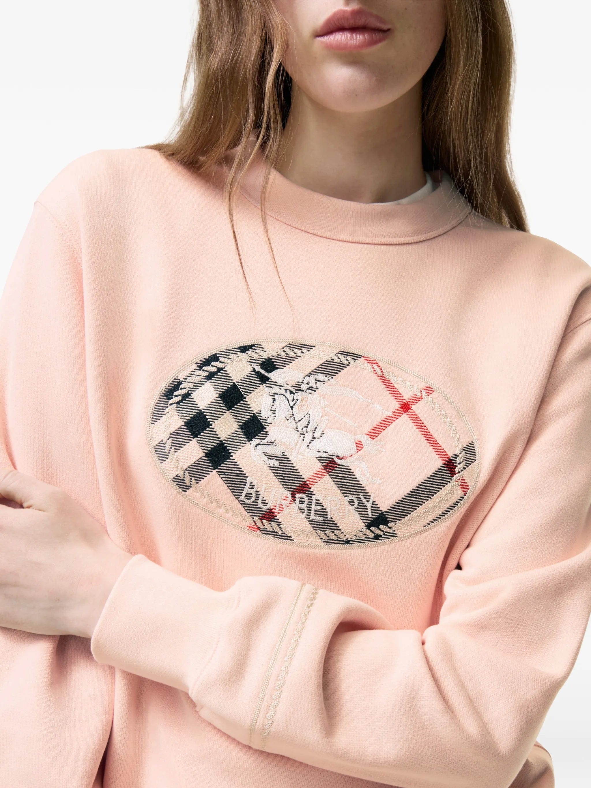 Burberry Check Knight stamp cotton sweatshirt