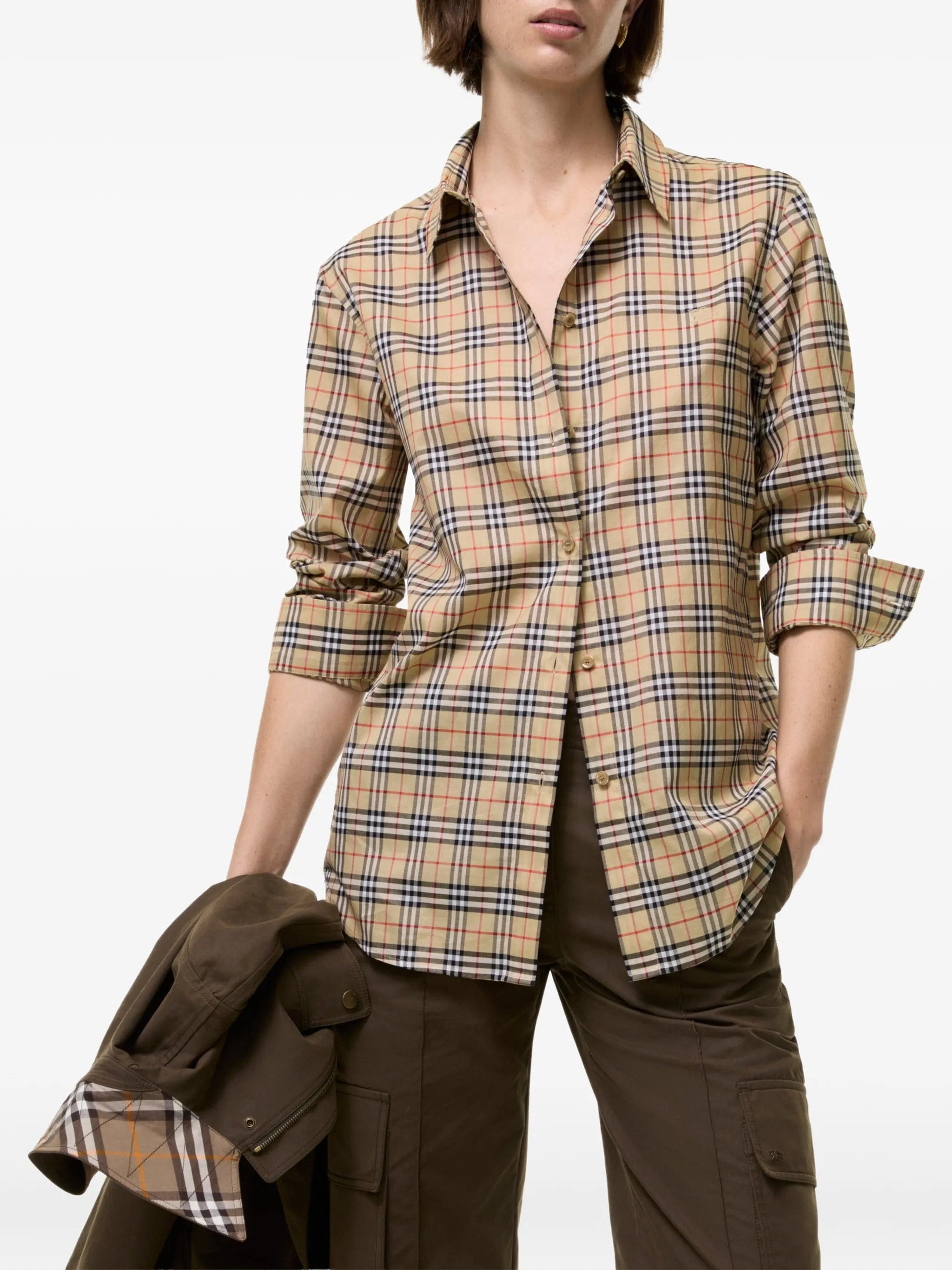 Burberry classic - fit Check cotton shirt
