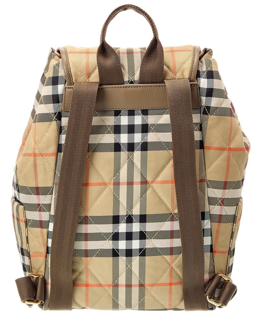 Burberry Horseshoe Quilted Canvas & Leather Backpack