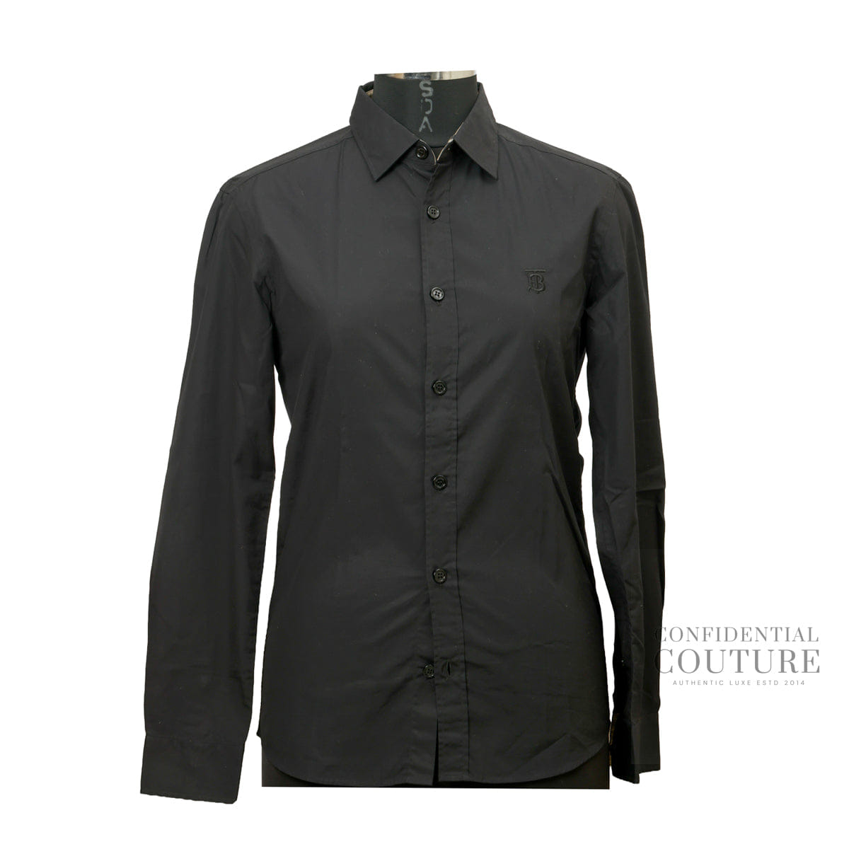 Burberry Black Cotton Shirt | XS