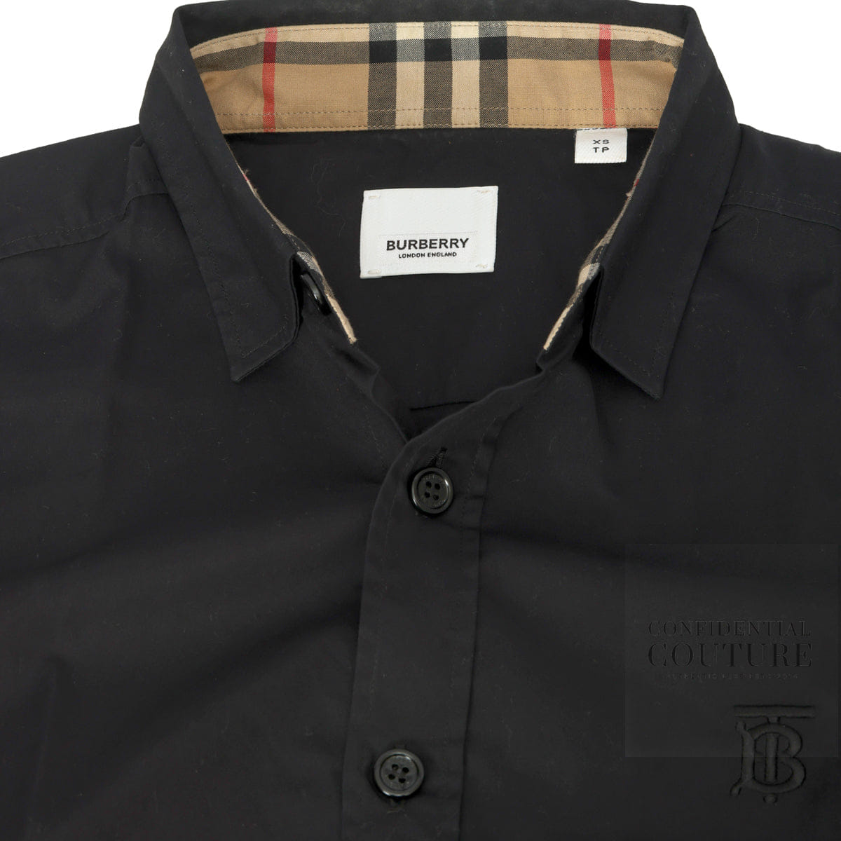 Burberry Black Cotton Shirt | XS