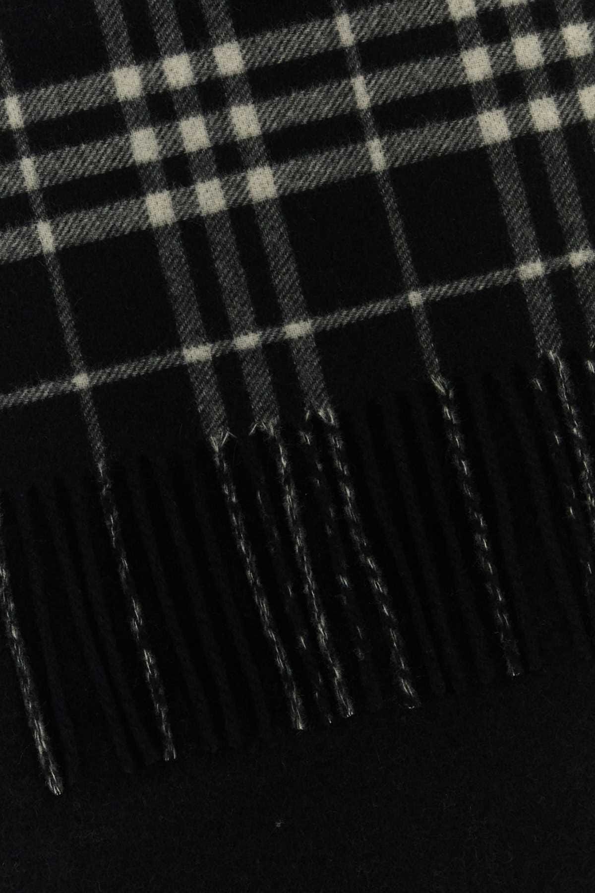 Burberry Tartan Cashmere Scarf — Black