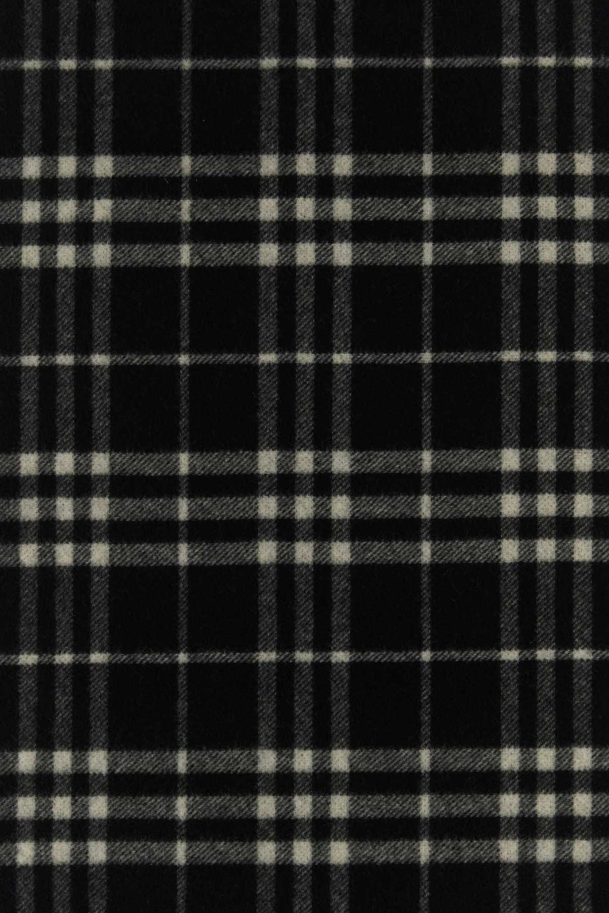 Burberry Tartan Cashmere Scarf — Black