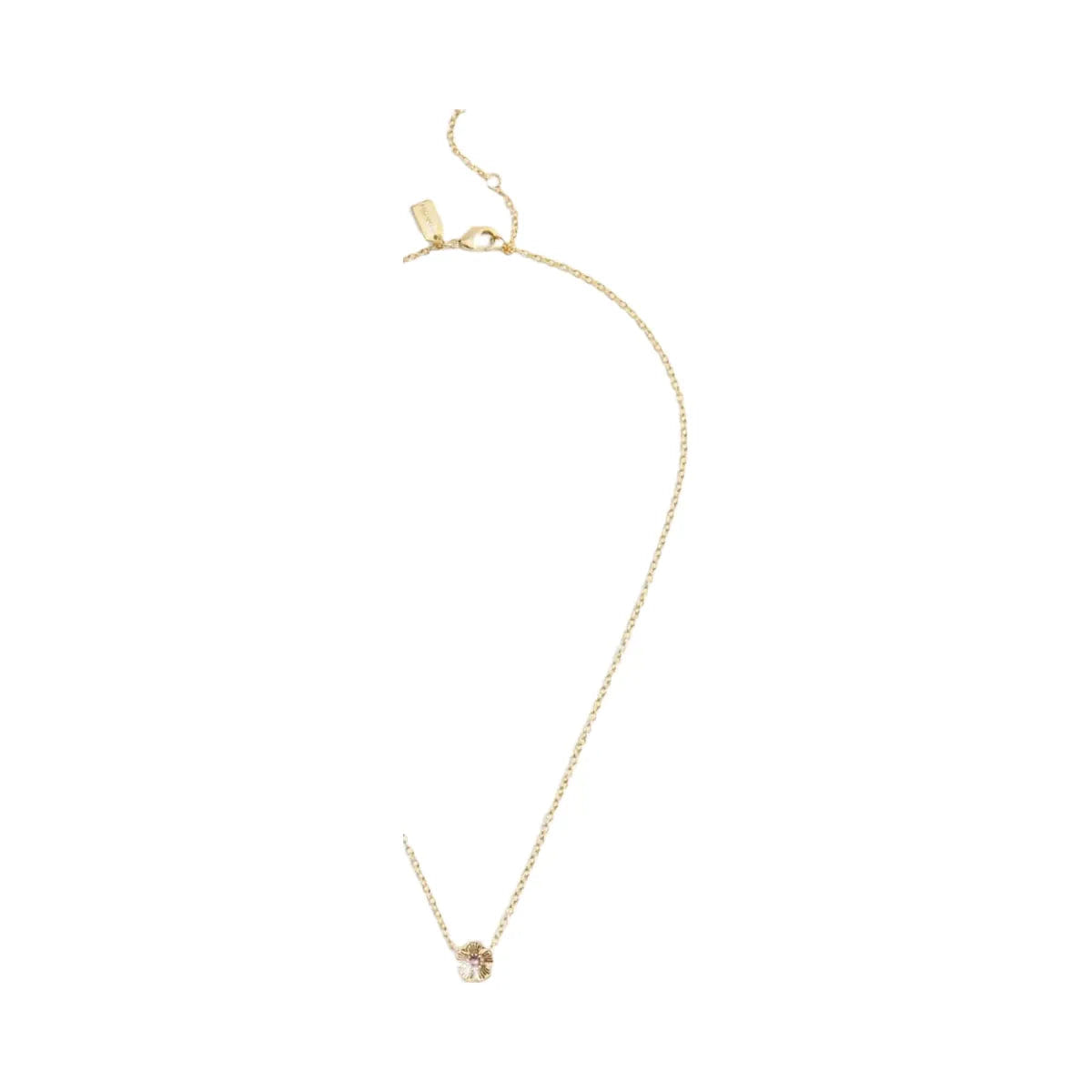 Coach Tea Rose Pendant Necklace And Earrings Gift Set Gold