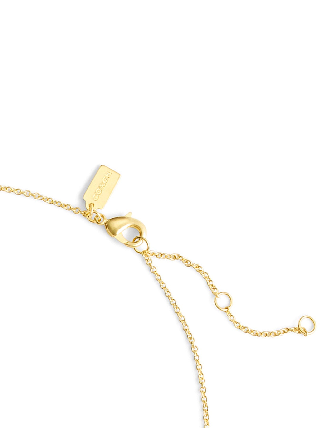 Coach C Stone Necklace & Earrings Gift Set Gold