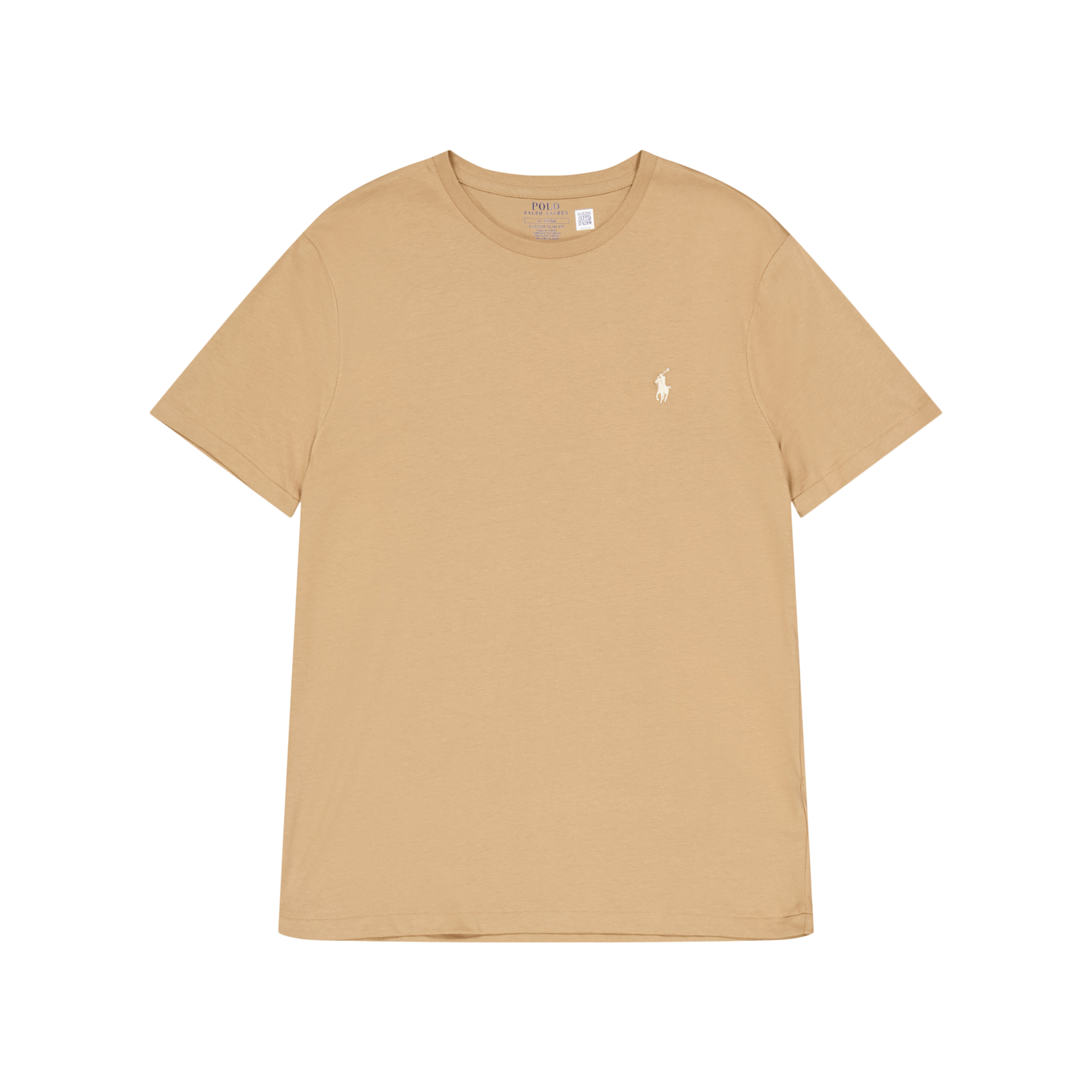 Polo Ralph Lauren Custom Slim Jersey Crewneck T - Shirt Cafe Tan