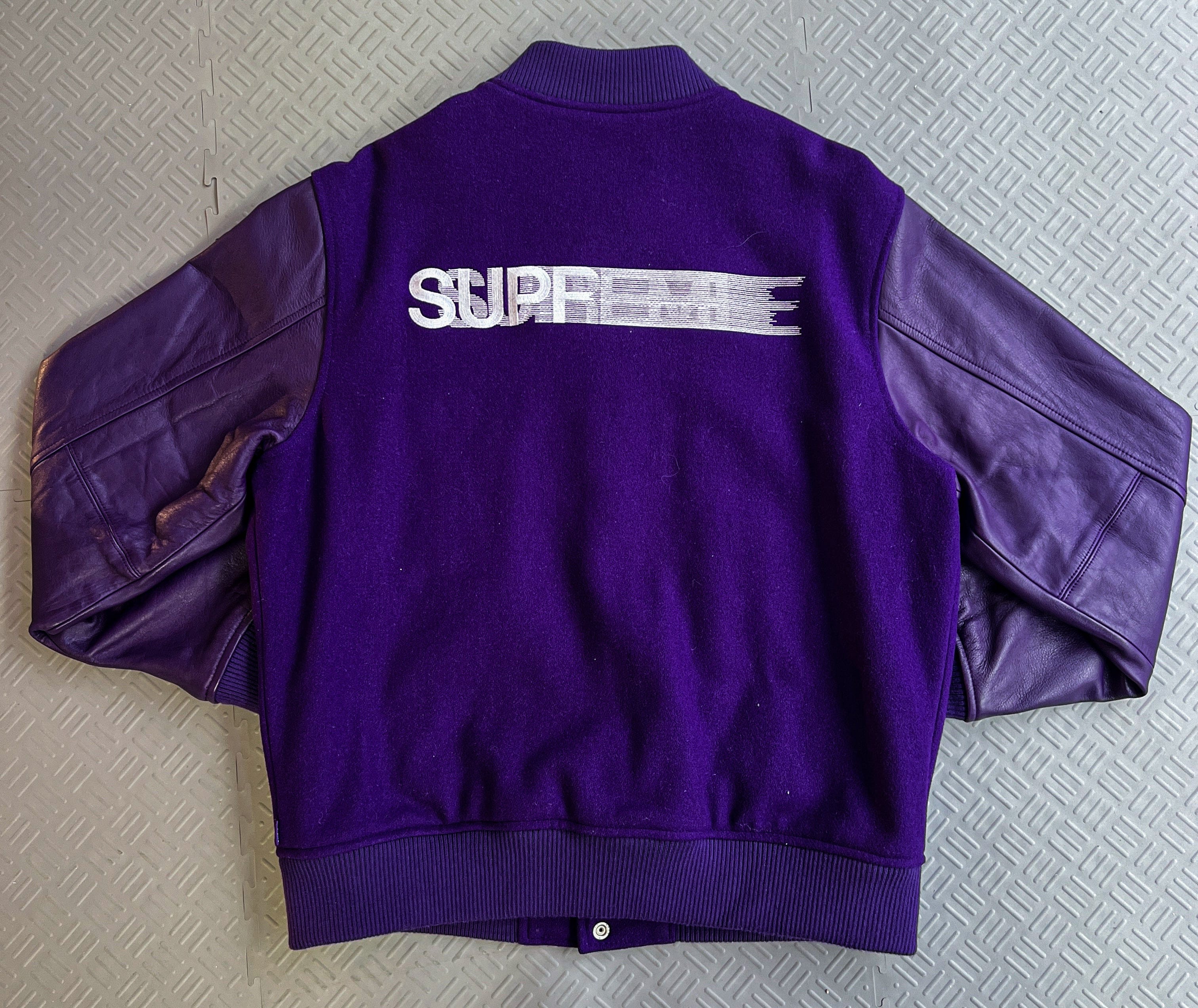 Supreme FW18 Supreme Motion Logo Varsity Jacket (L)