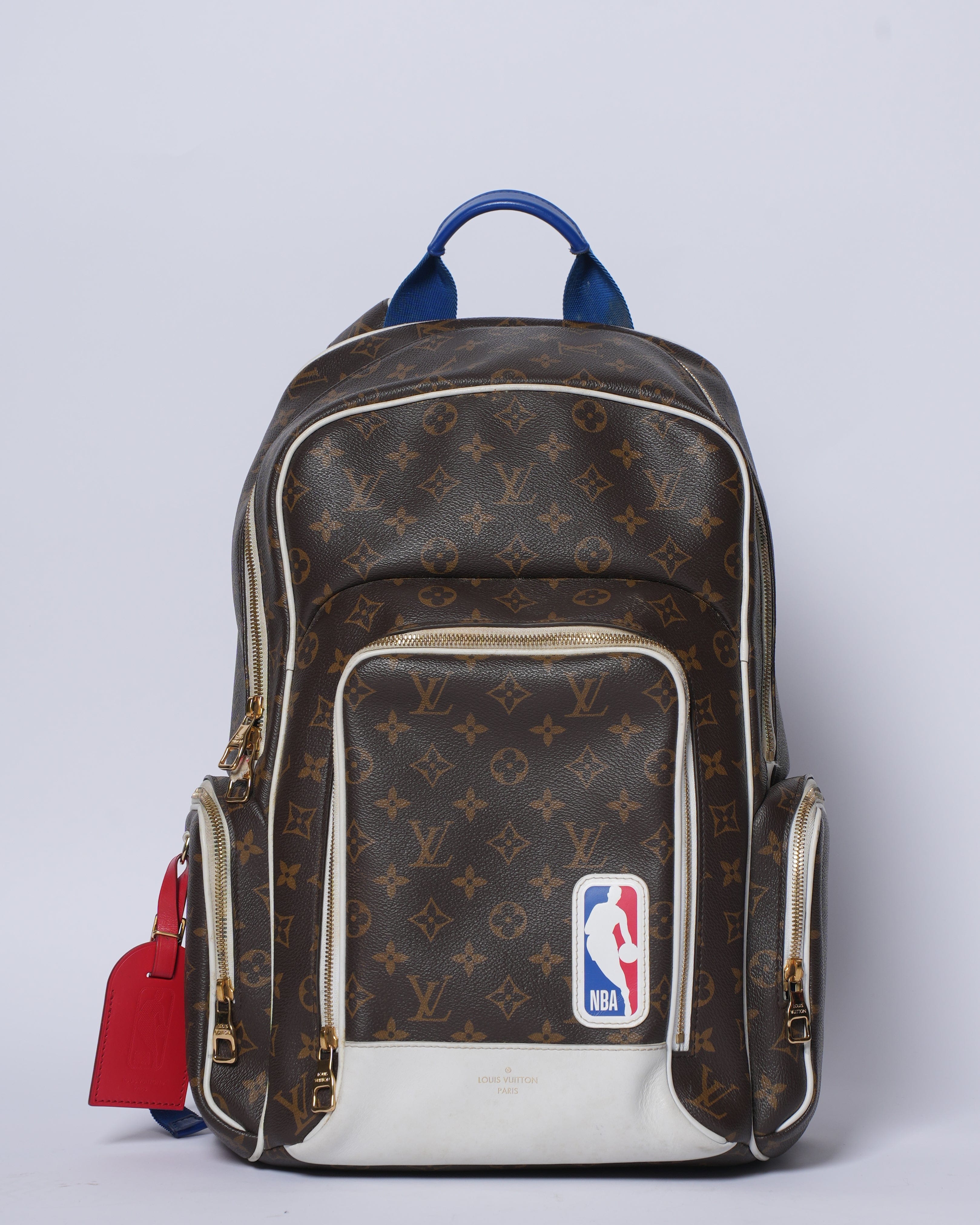 Louis Vuitton x NBA Ebene Monogram Coated Canvas Backpack With Golden Hardware