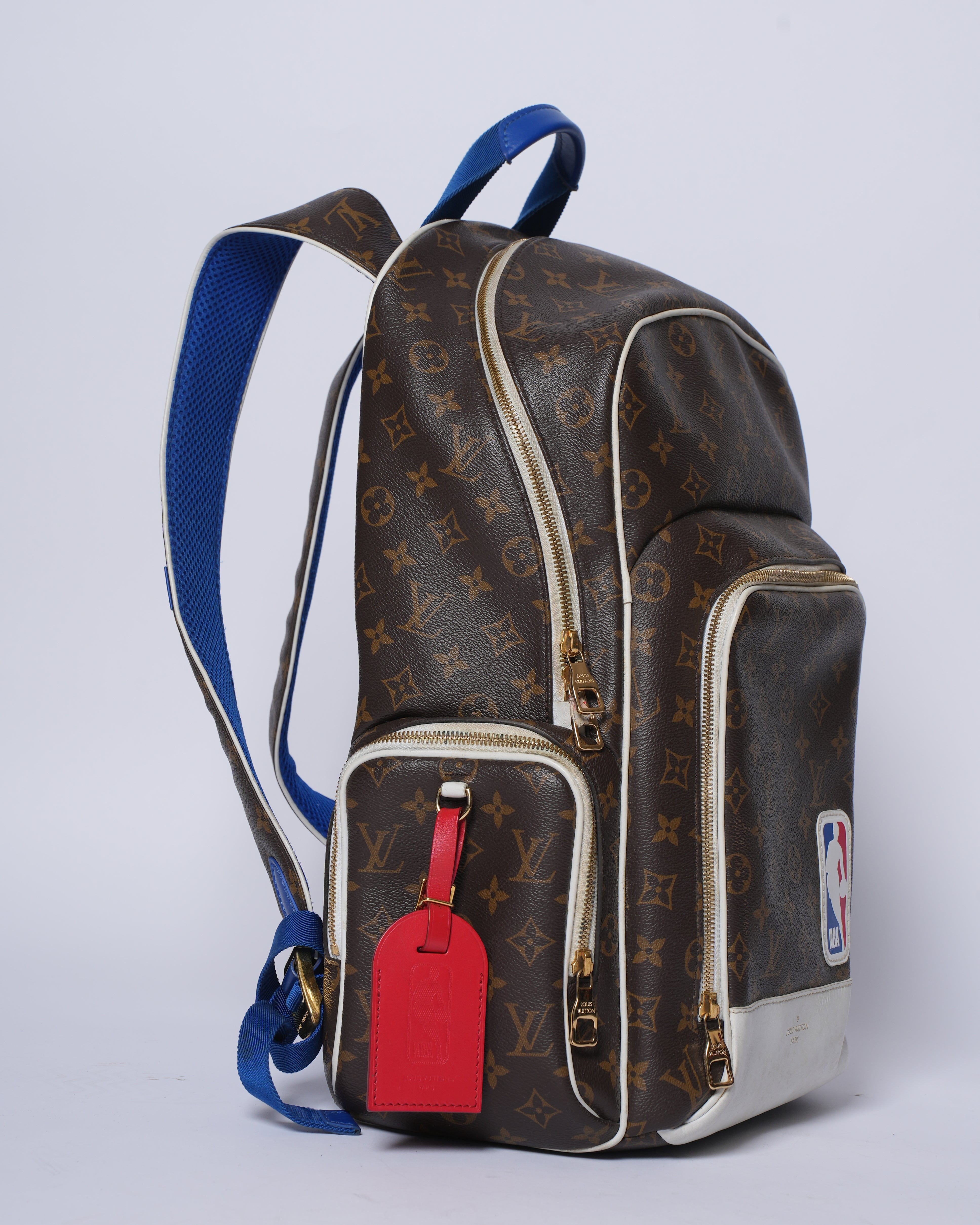 Louis Vuitton x NBA Ebene Monogram Coated Canvas Backpack With Golden Hardware