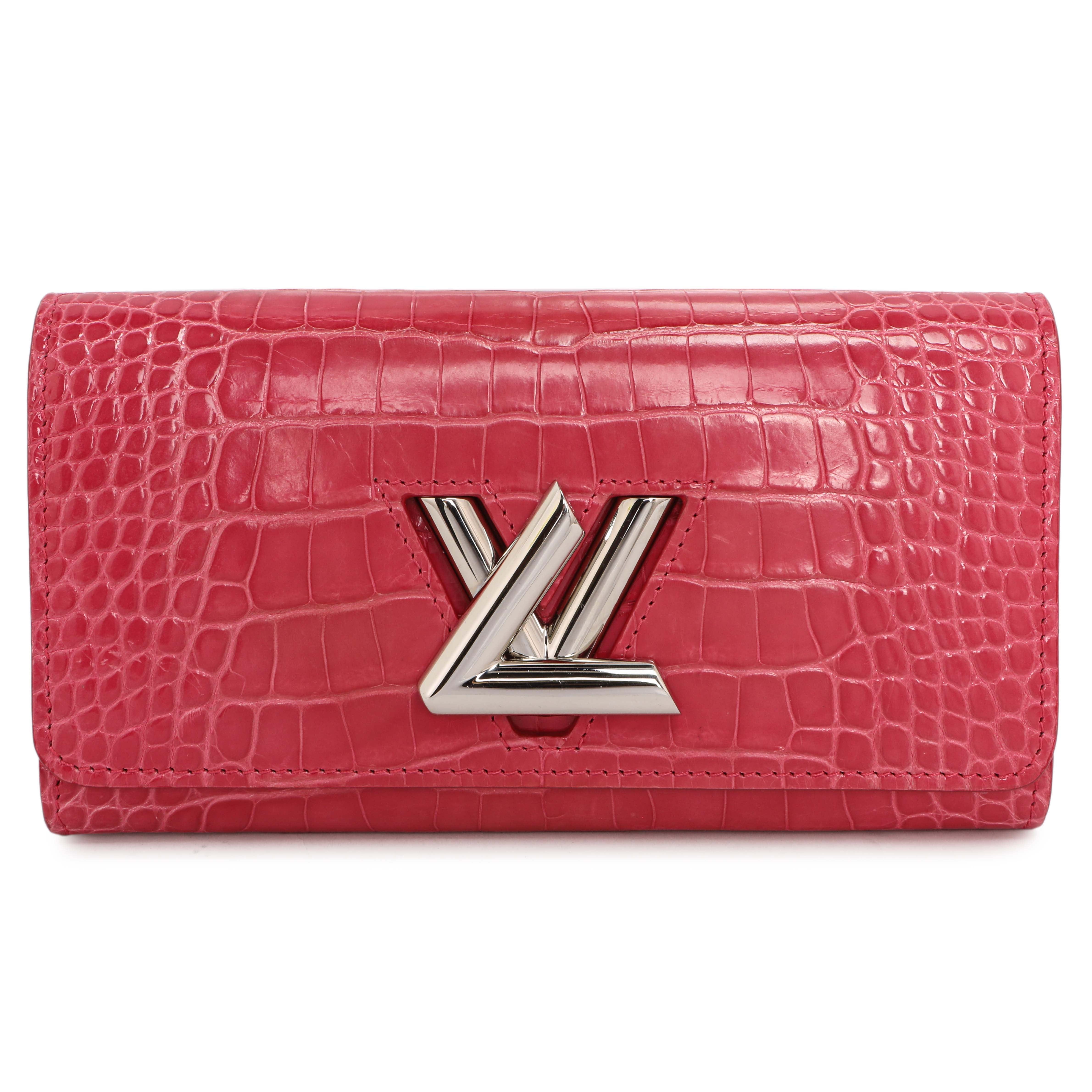 Louis Vuitton Pink Alligator Twist Wallet